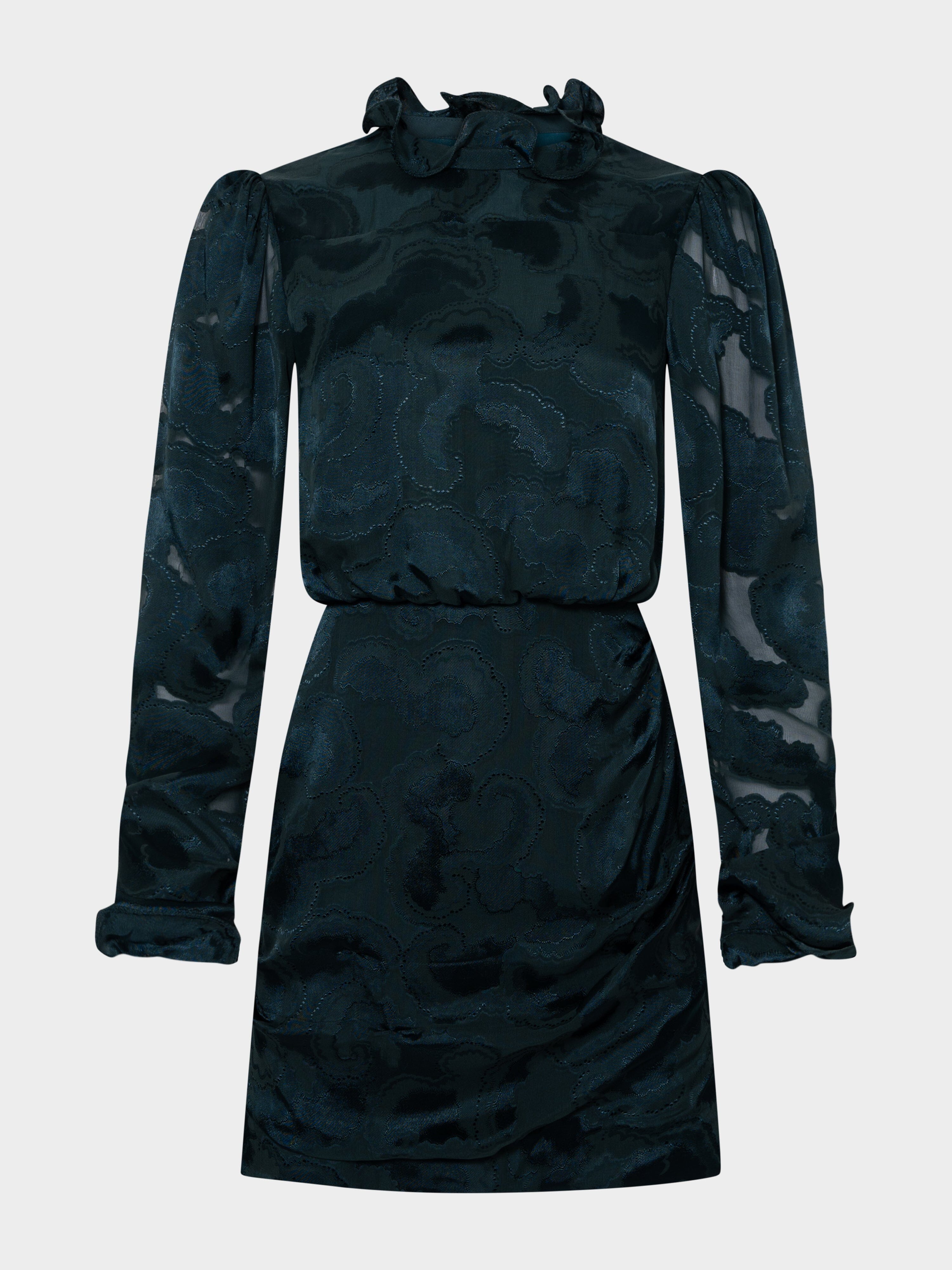 Rina B Dress in Dark Forest Green