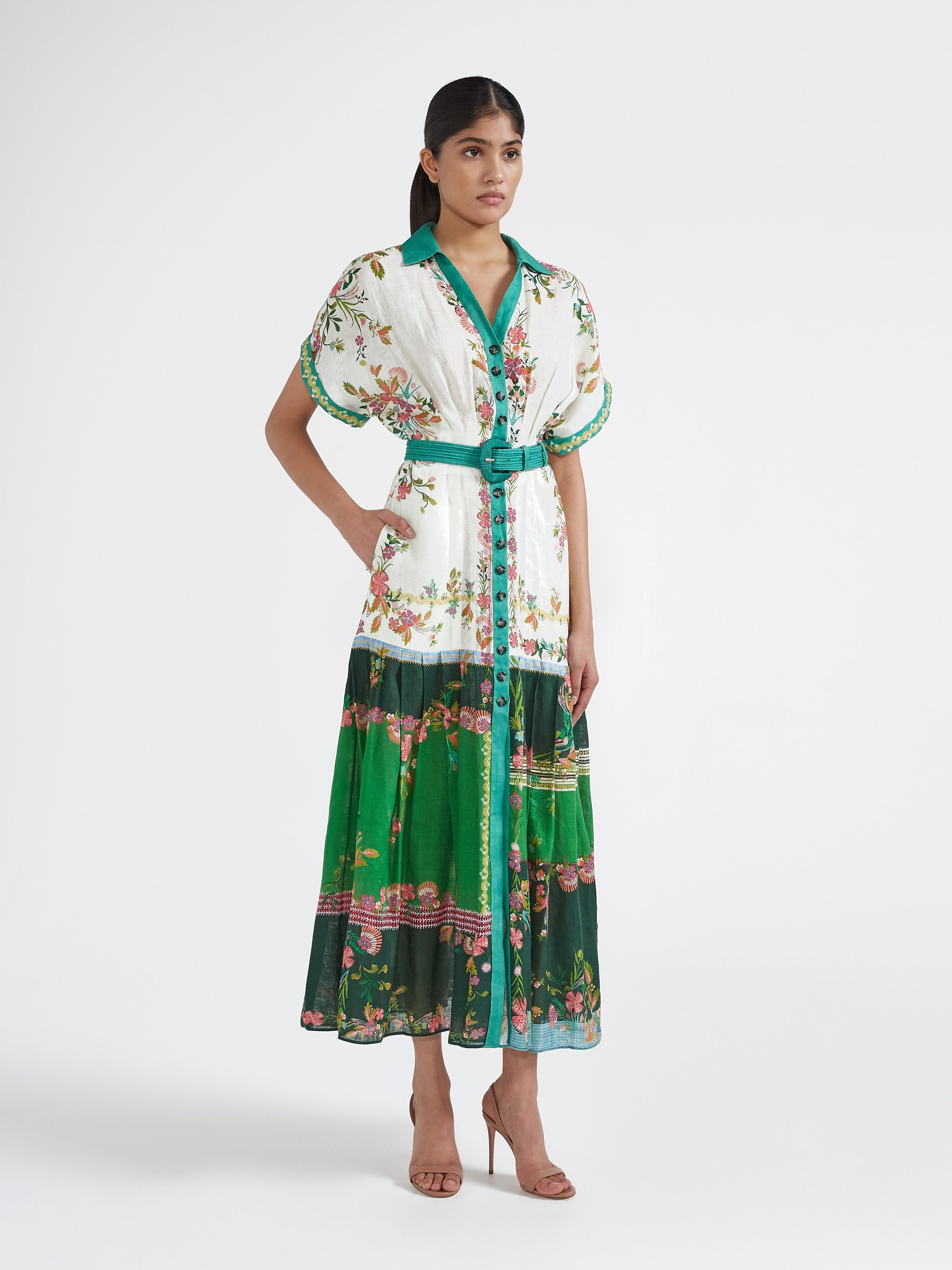Saloni | Riya B Dress in Zinnia River Saloni | Riya B Dress in Zinnia River
