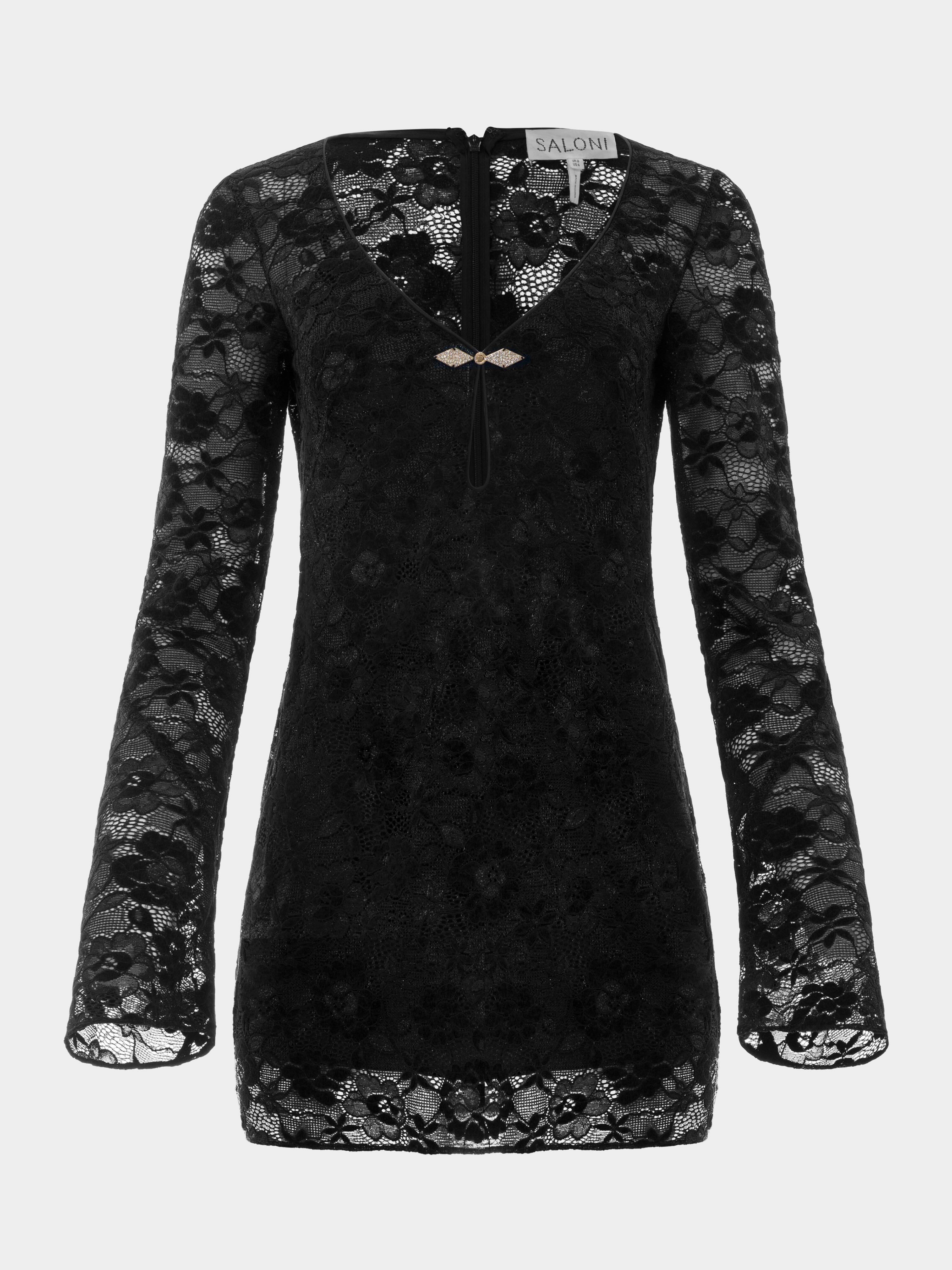 Sade B Tunic in Black Shimer