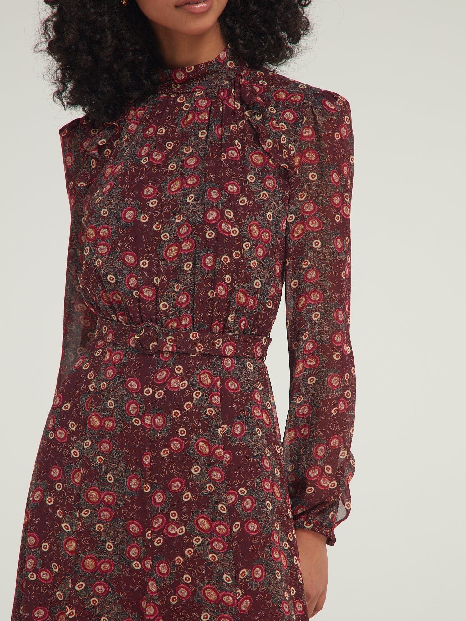 Jacqui B Dress in Akina Wine