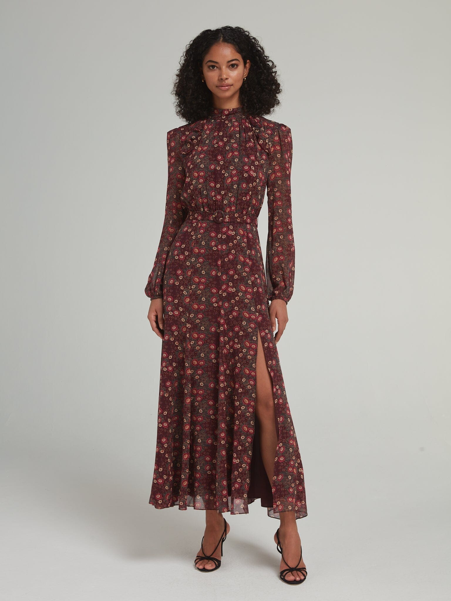 Jacqui B Dress in Akina Wine