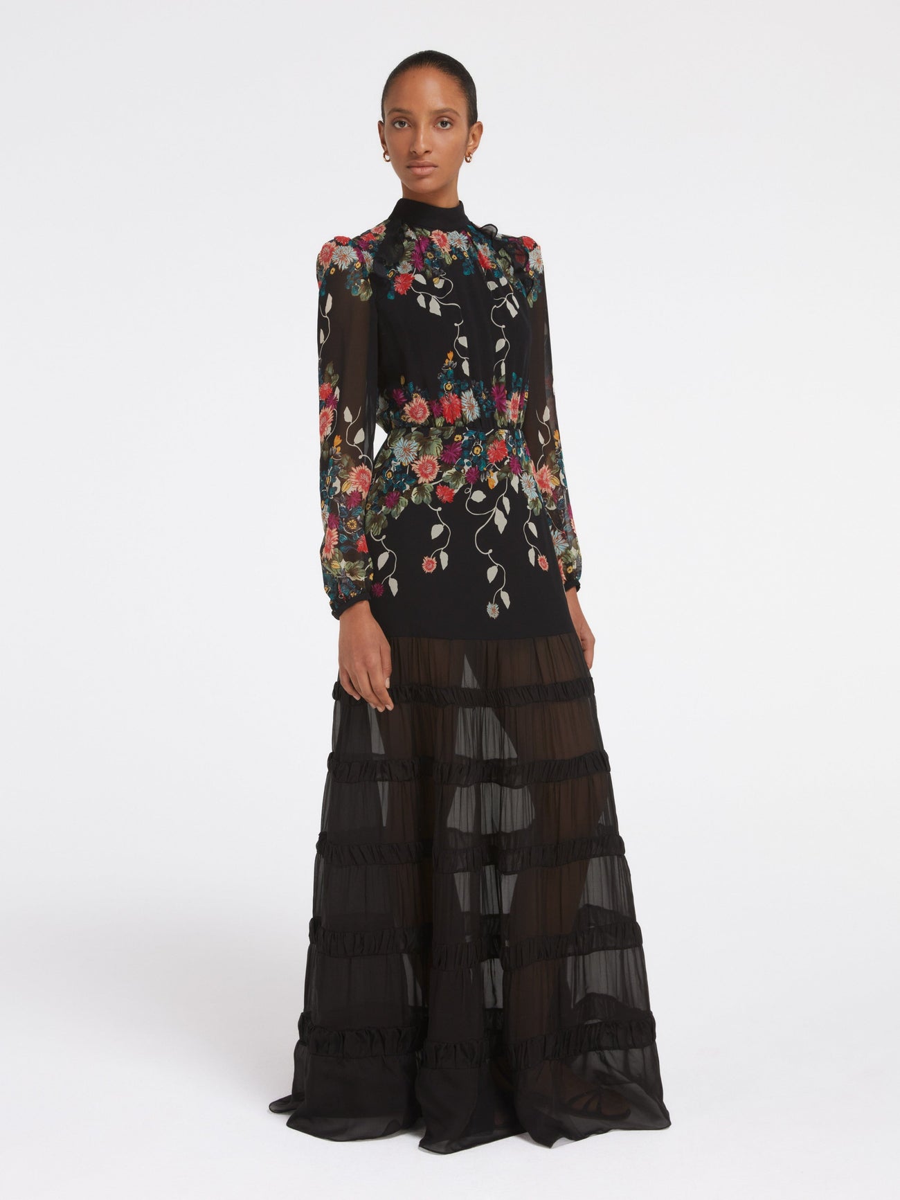 Load image into Gallery viewer, Jacqui Long Dress in Jardine Ivy