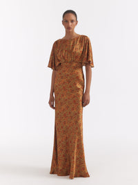 Winona Dress in Copper Paisley