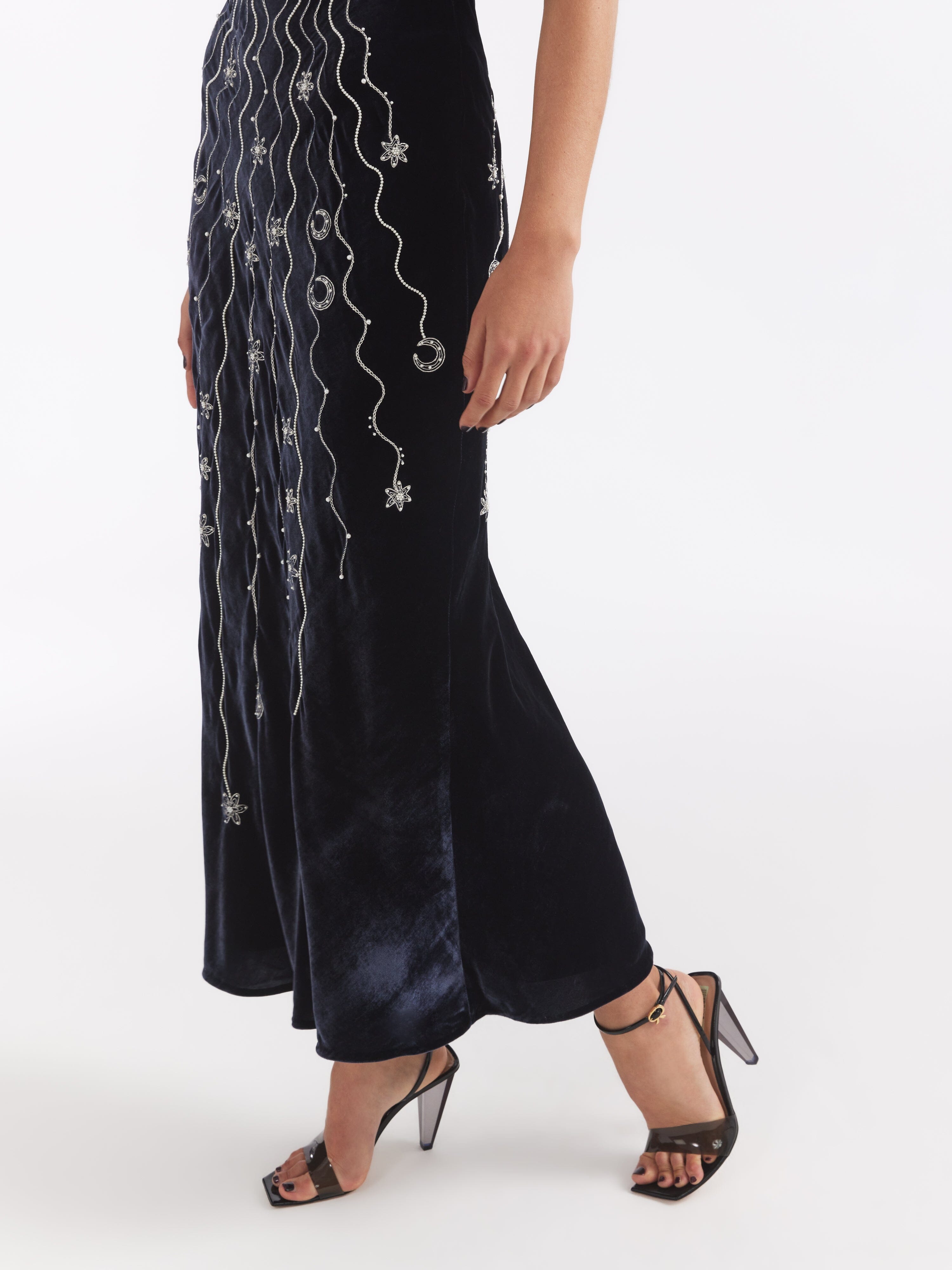 SALONI London - Fleur Velvet Dress in Sapphire SALONI London - Fleur Velvet Dress in Sapphire