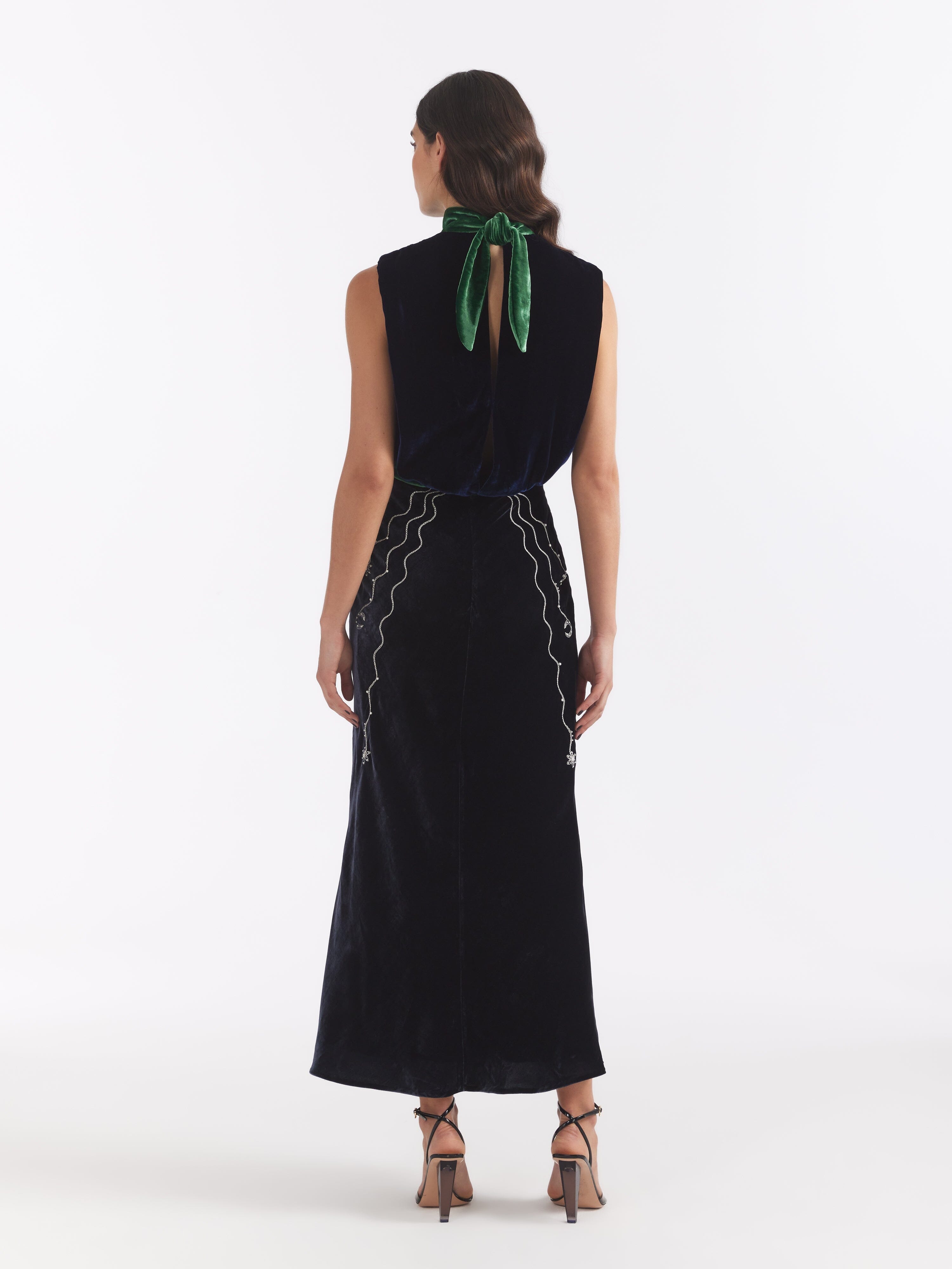 SALONI London - Fleur Velvet Dress in Sapphire SALONI London - Fleur Velvet Dress in Sapphire