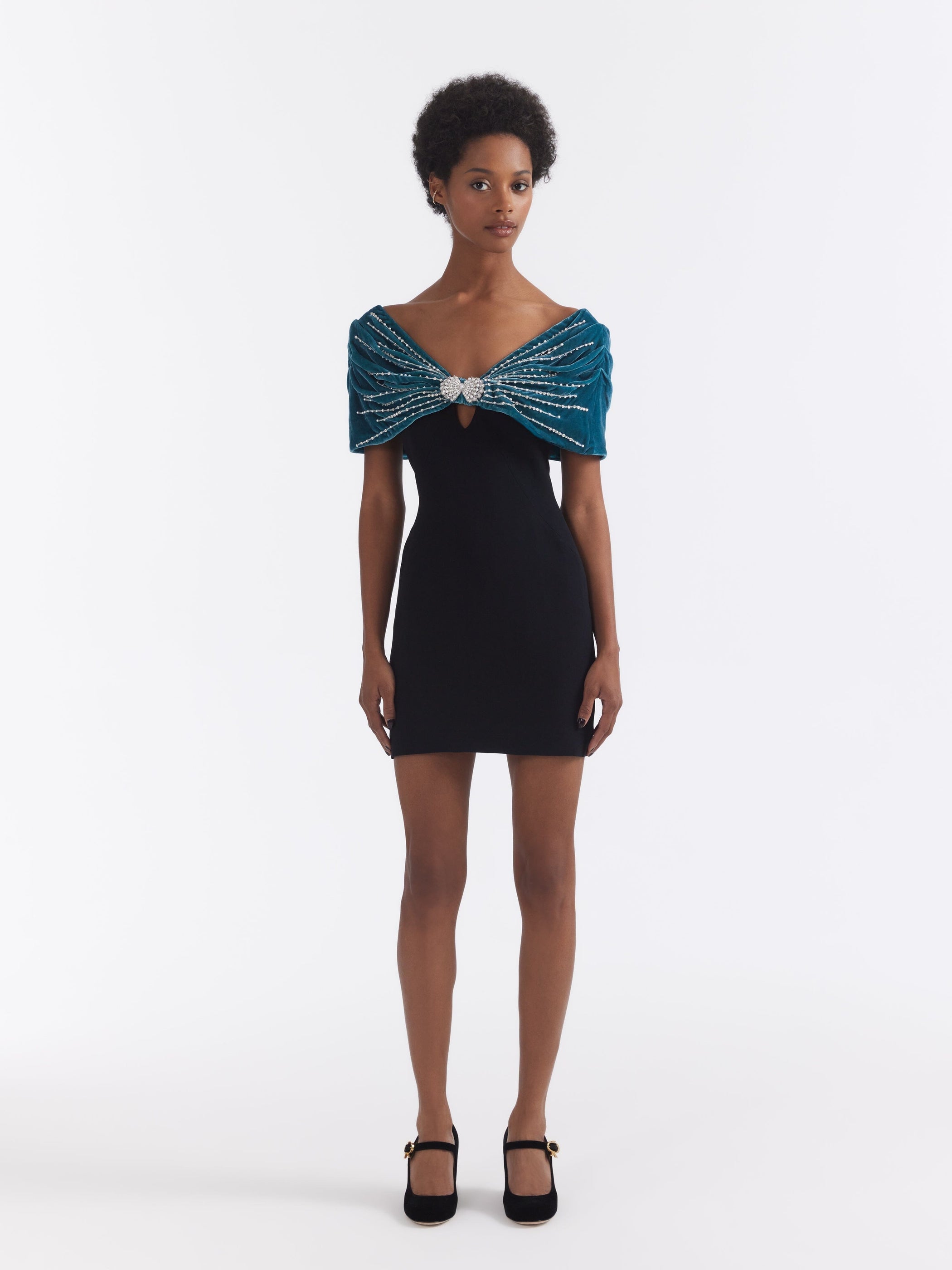 Kaila Mini Dress in Black Amazonite