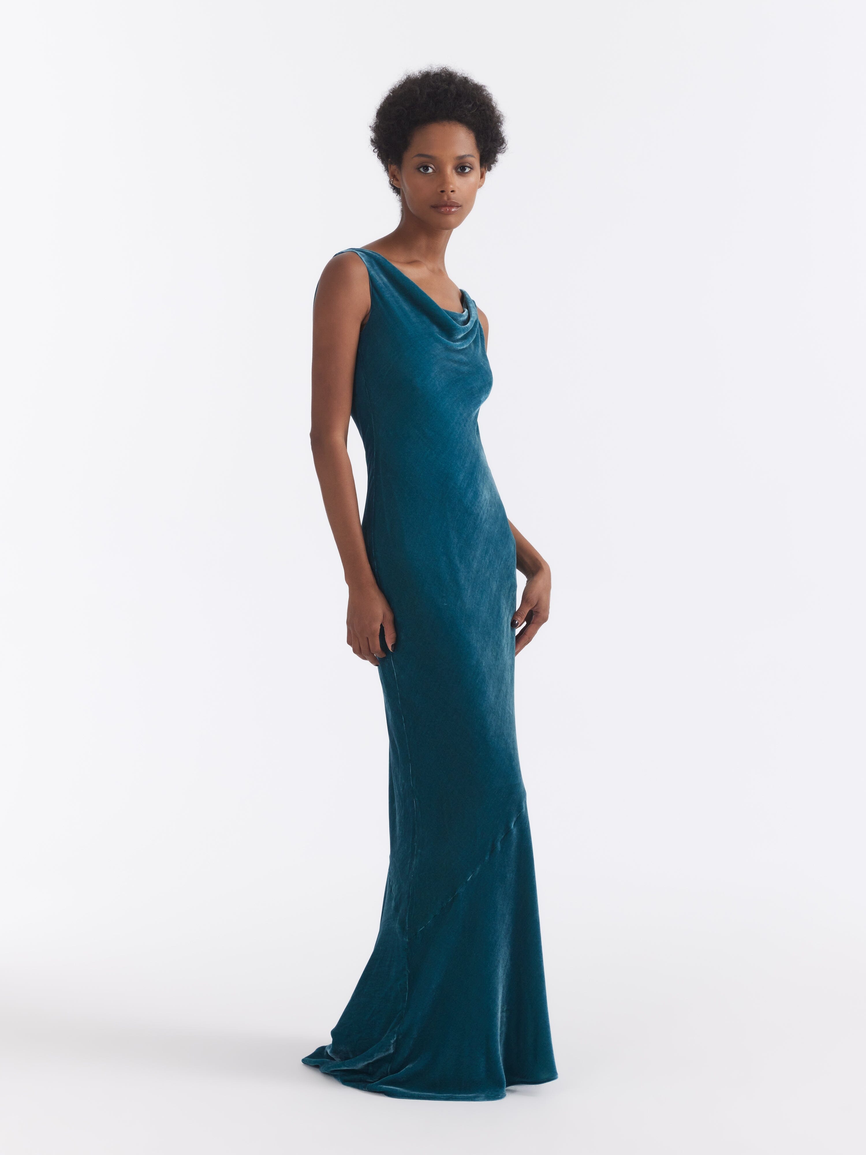 Asher Long Dress in Amazonite