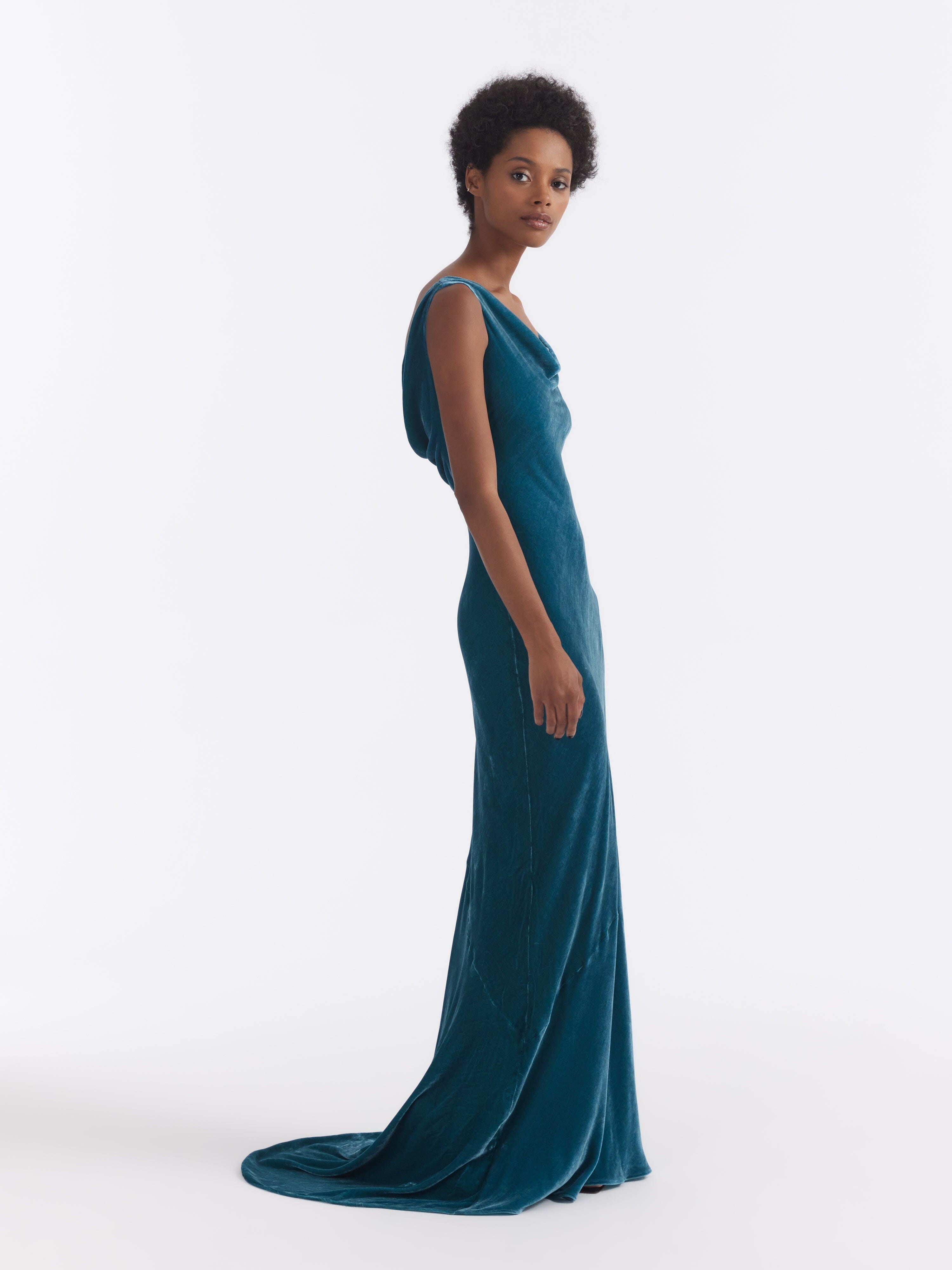 Asher Long Dress in Amazonite