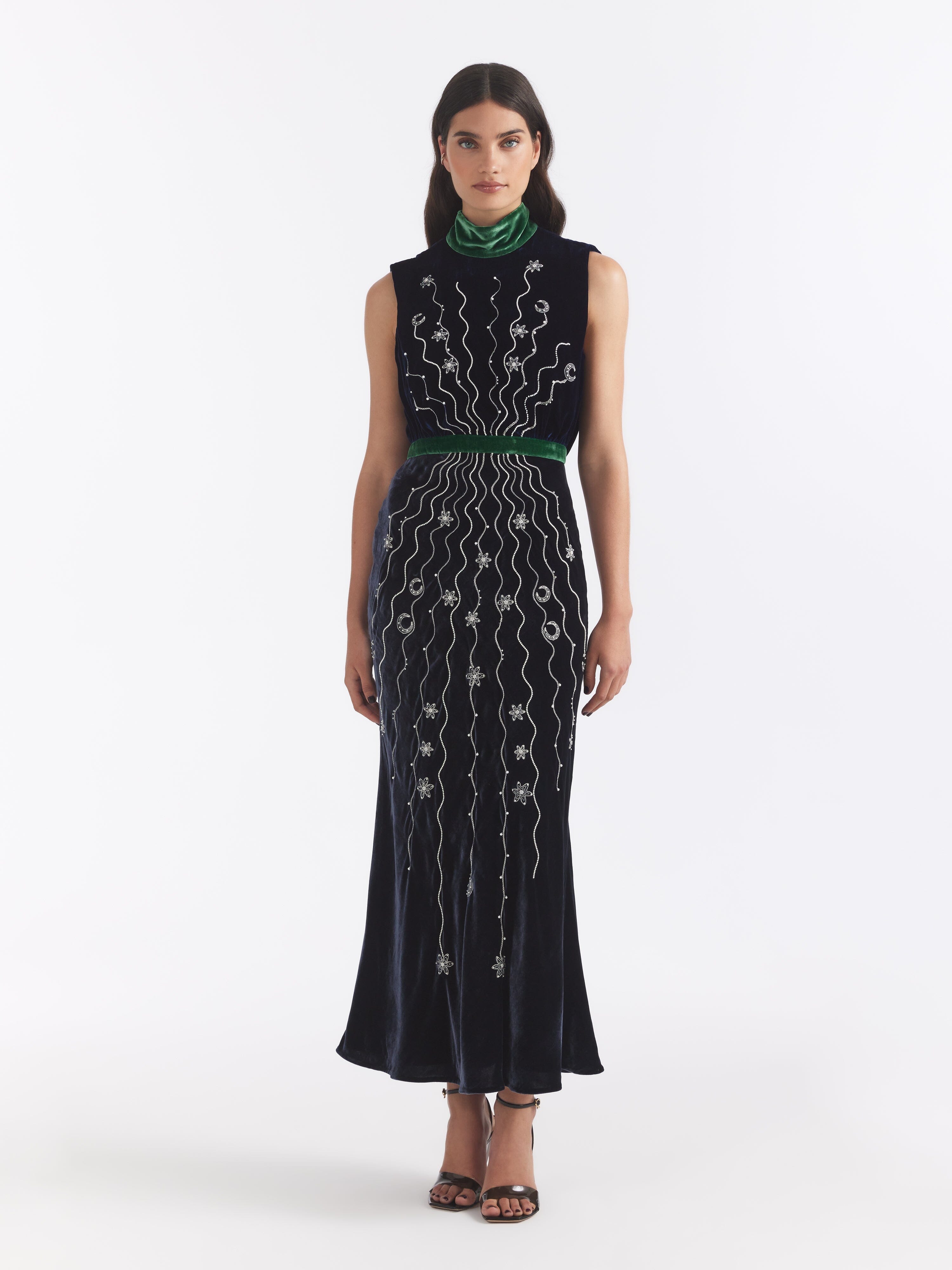 SALONI London - Fleur Velvet Dress in Sapphire SALONI London - Fleur Velvet Dress in Sapphire