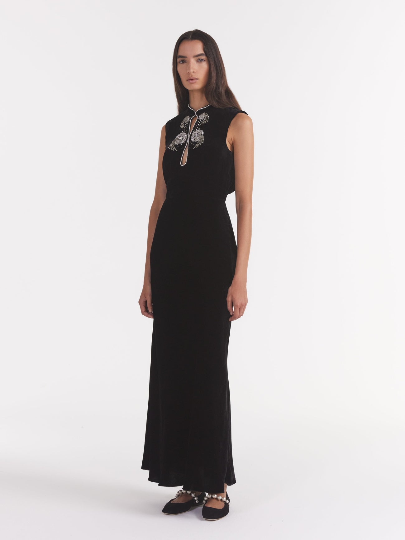 Load image into Gallery viewer, Diane Dress in Black Celestial Rays
