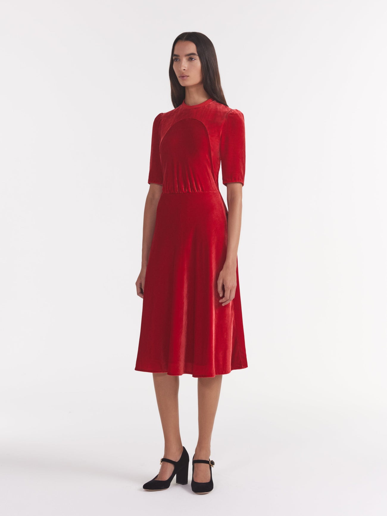 Load image into Gallery viewer, Dahlia Dress in Scarlet