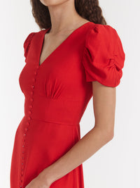 Margot Dress in Scarlet