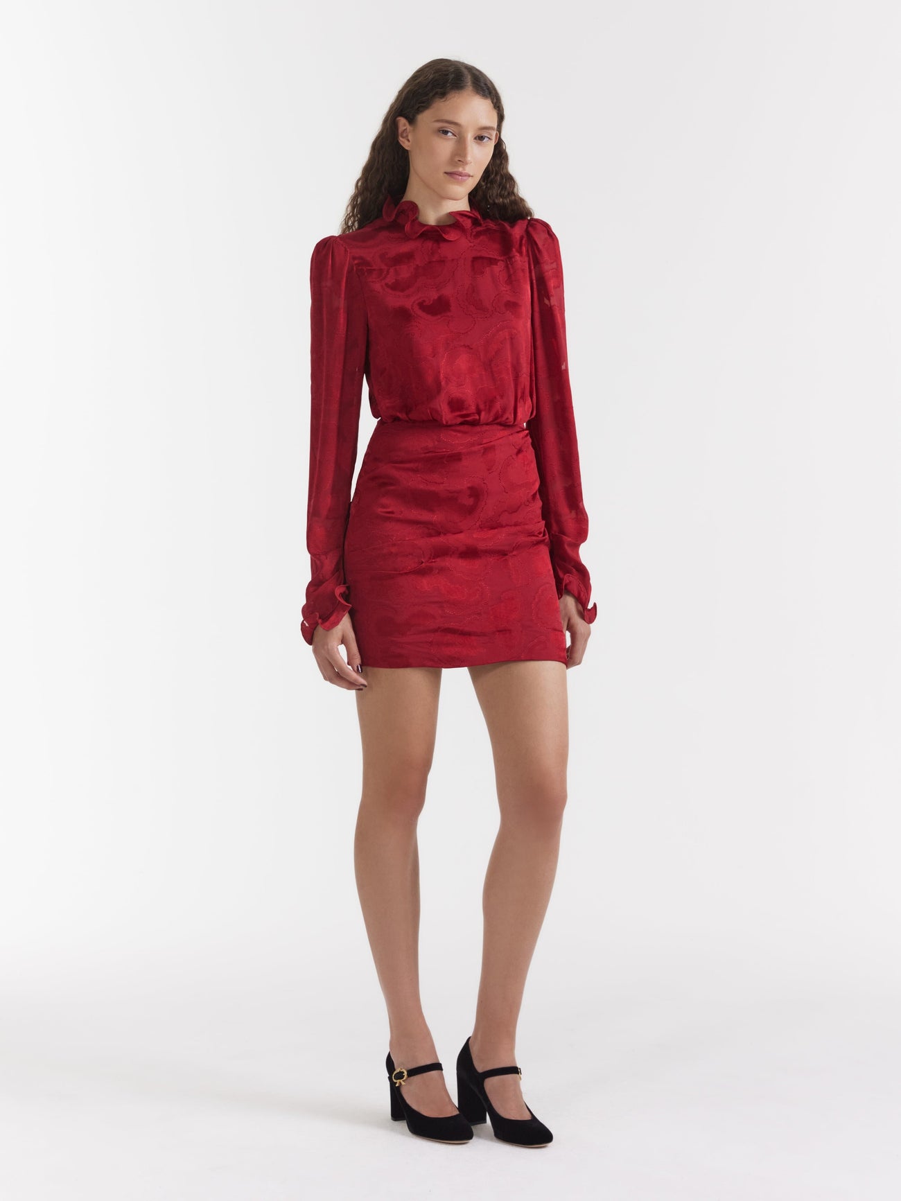 Load image into Gallery viewer, Rina B Dress in Brandy Red