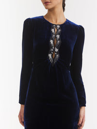 Jinx C Dress in Navy Stars Embroidery
