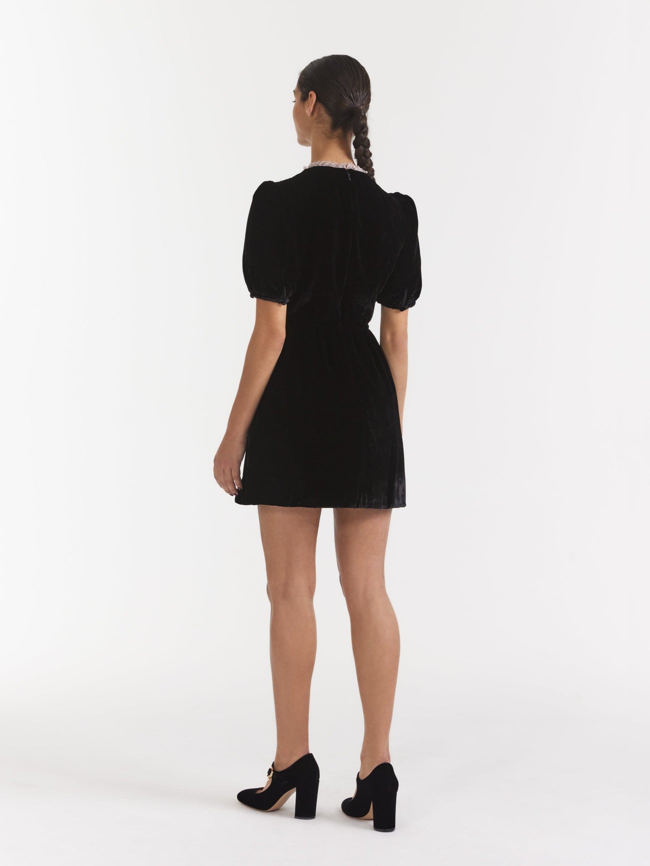 Load image into Gallery viewer, Cherie Mini Dress in Black