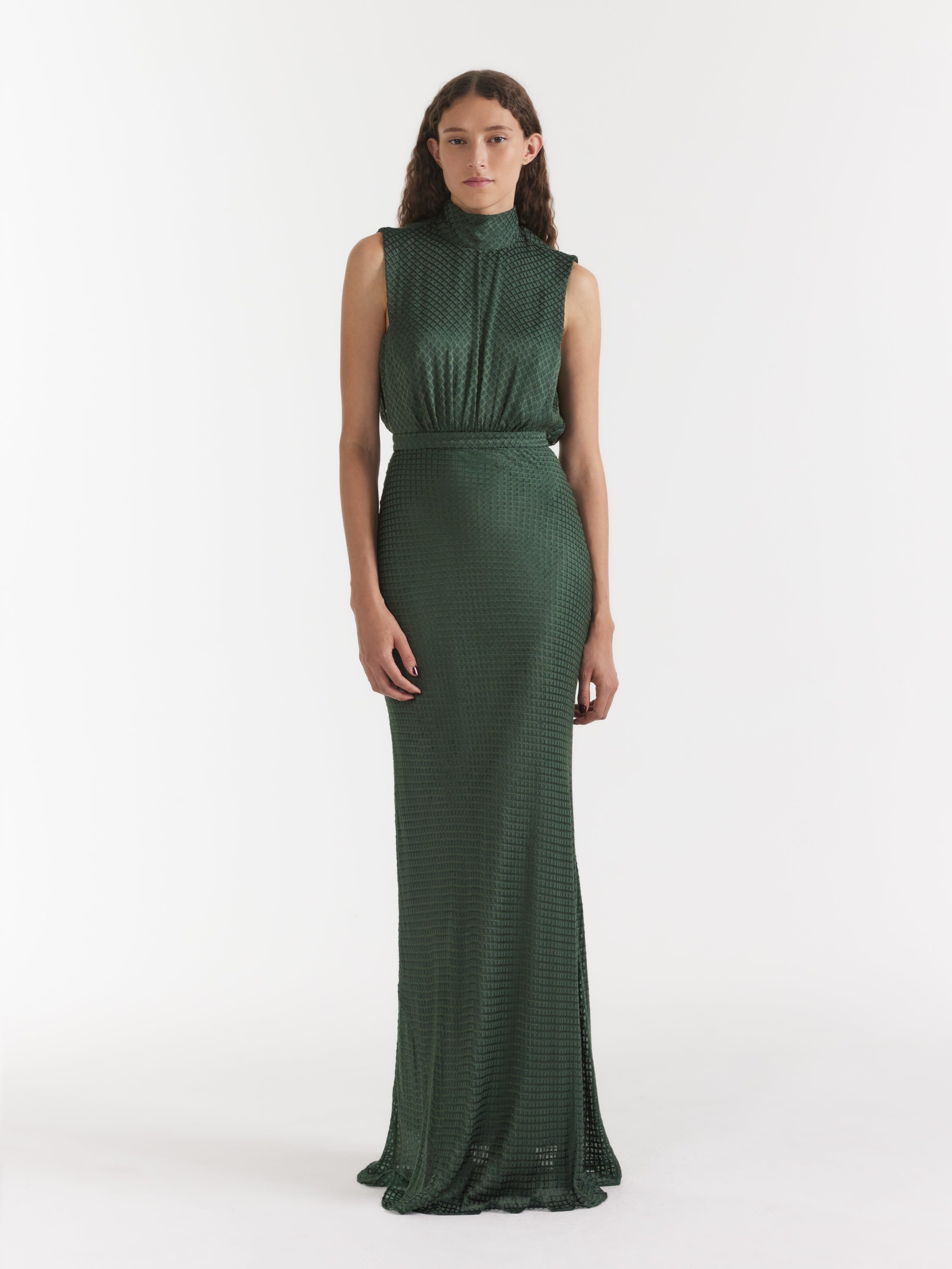 Saloni emerald kelly outlet dress