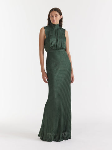 Saloni emerald outlet kelly dress