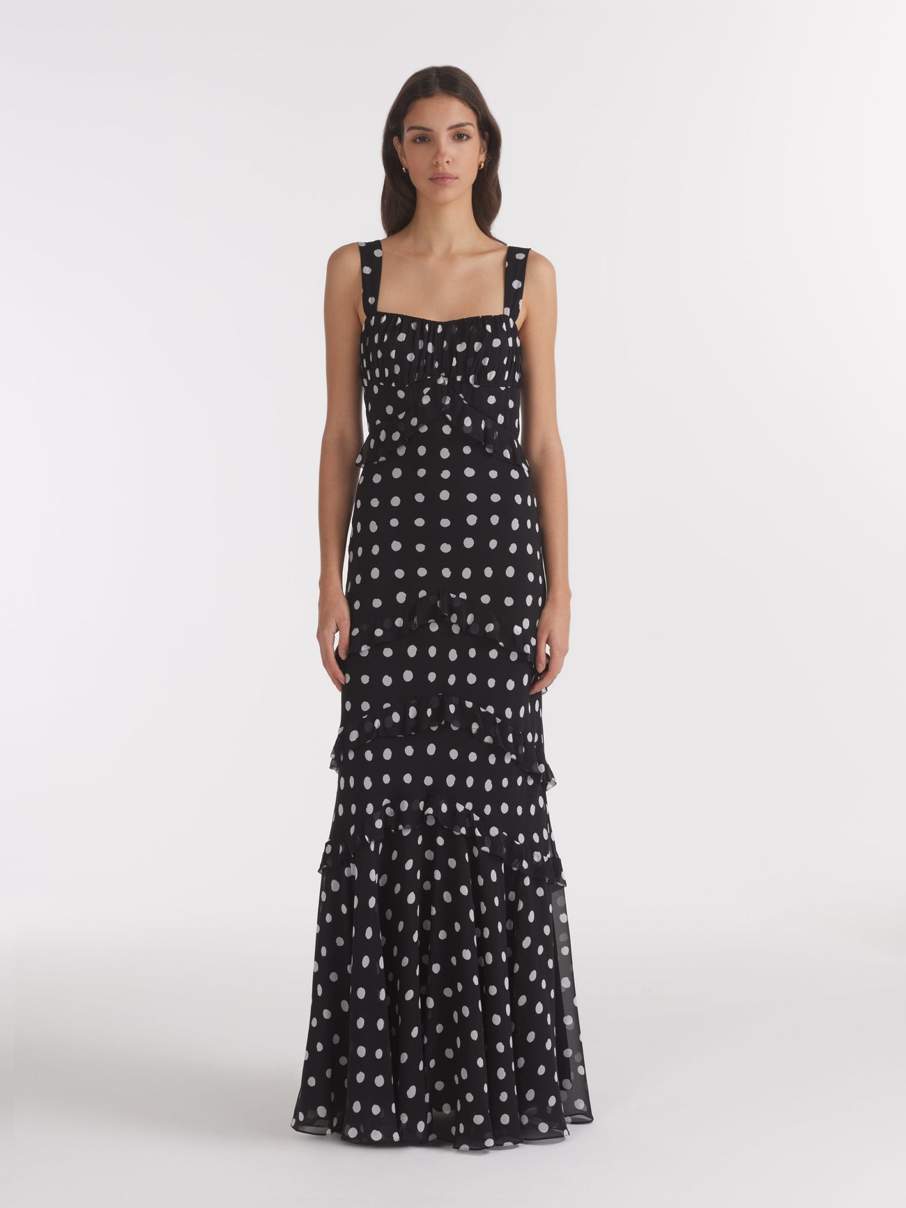 Load image into Gallery viewer, Chandra Dress in Mono Dot