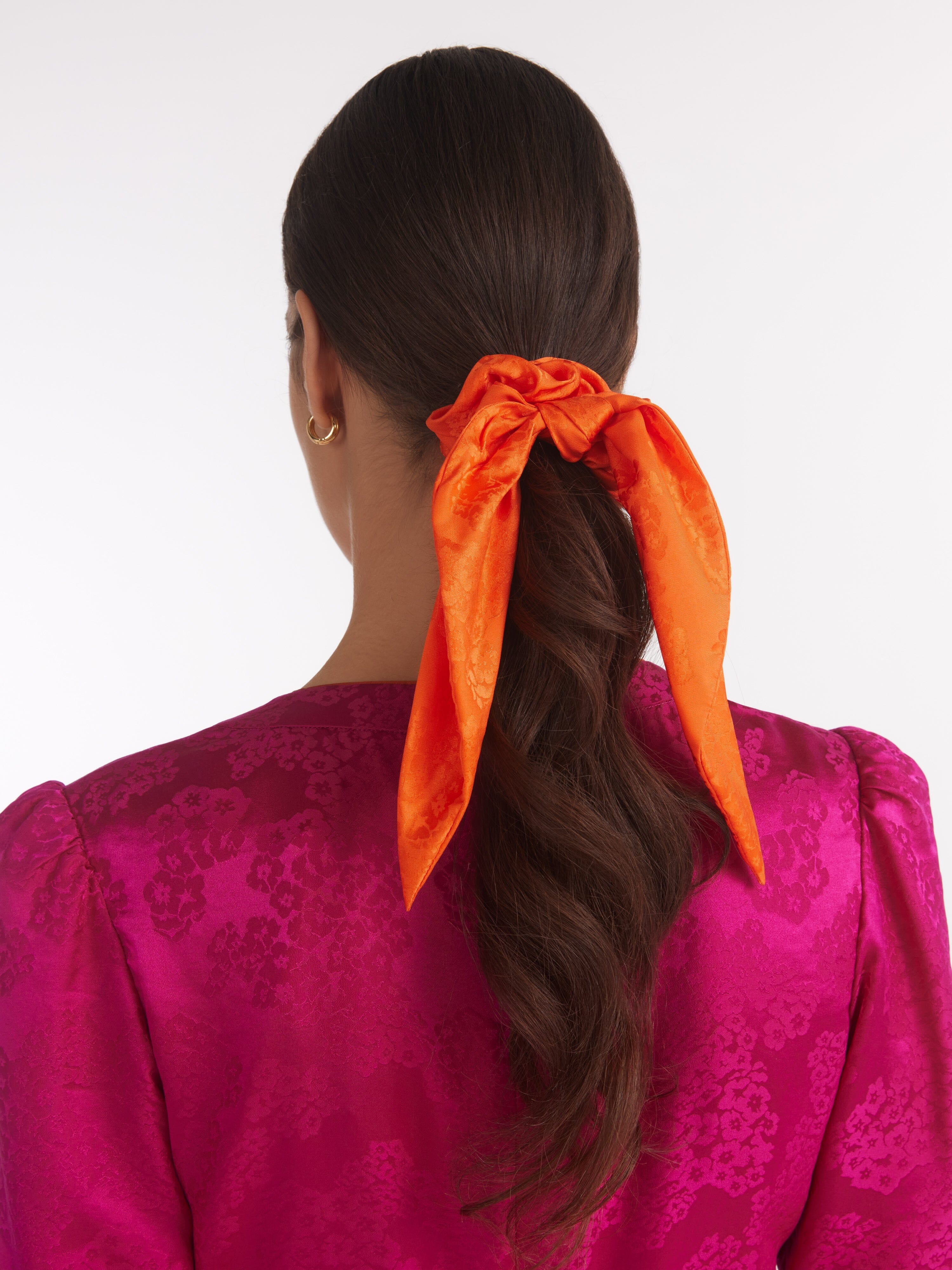 Scarf Scrunchie in Orange