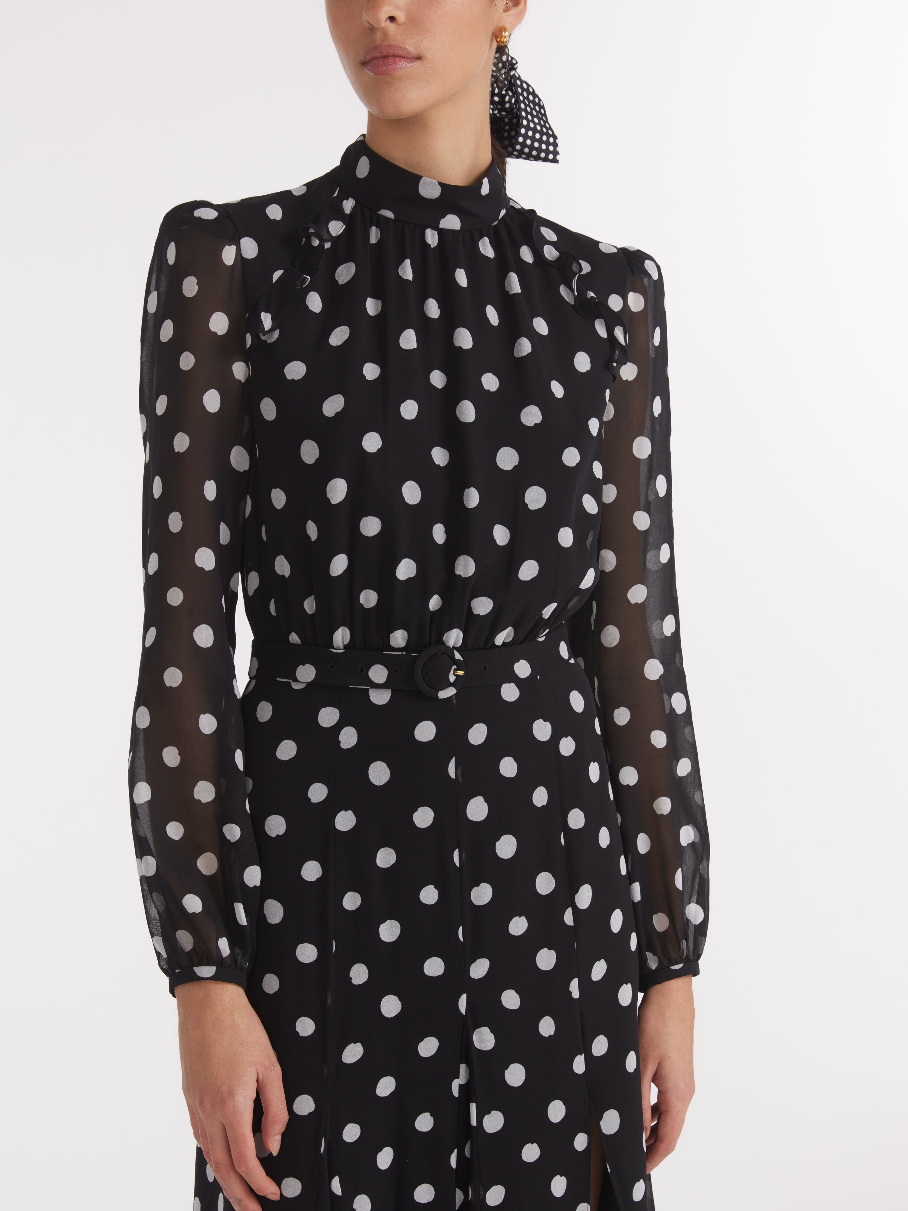 Jacqui B Dress In Mono Dot – SALONI