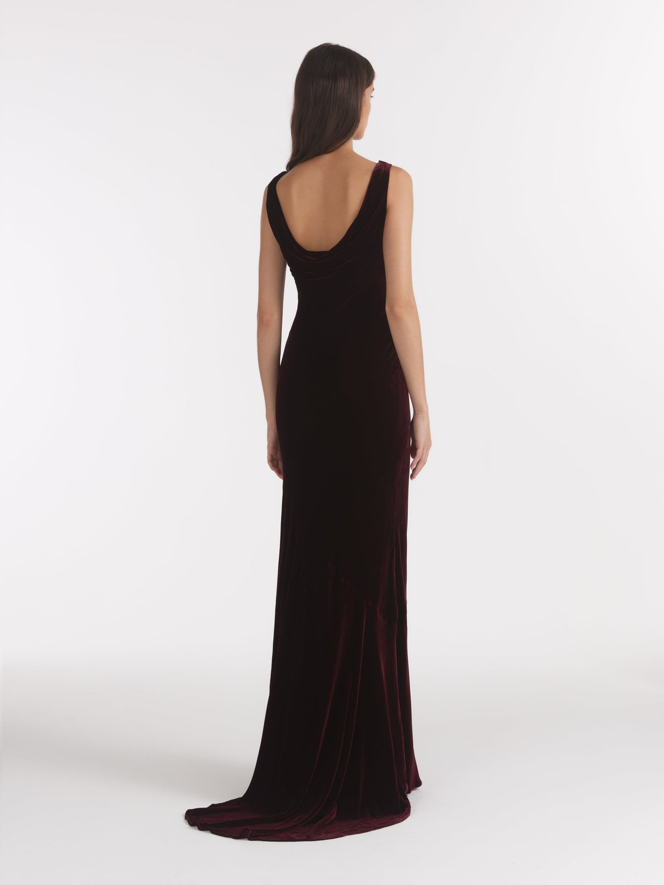 Load image into Gallery viewer, Asher Long Dress in Burgundy