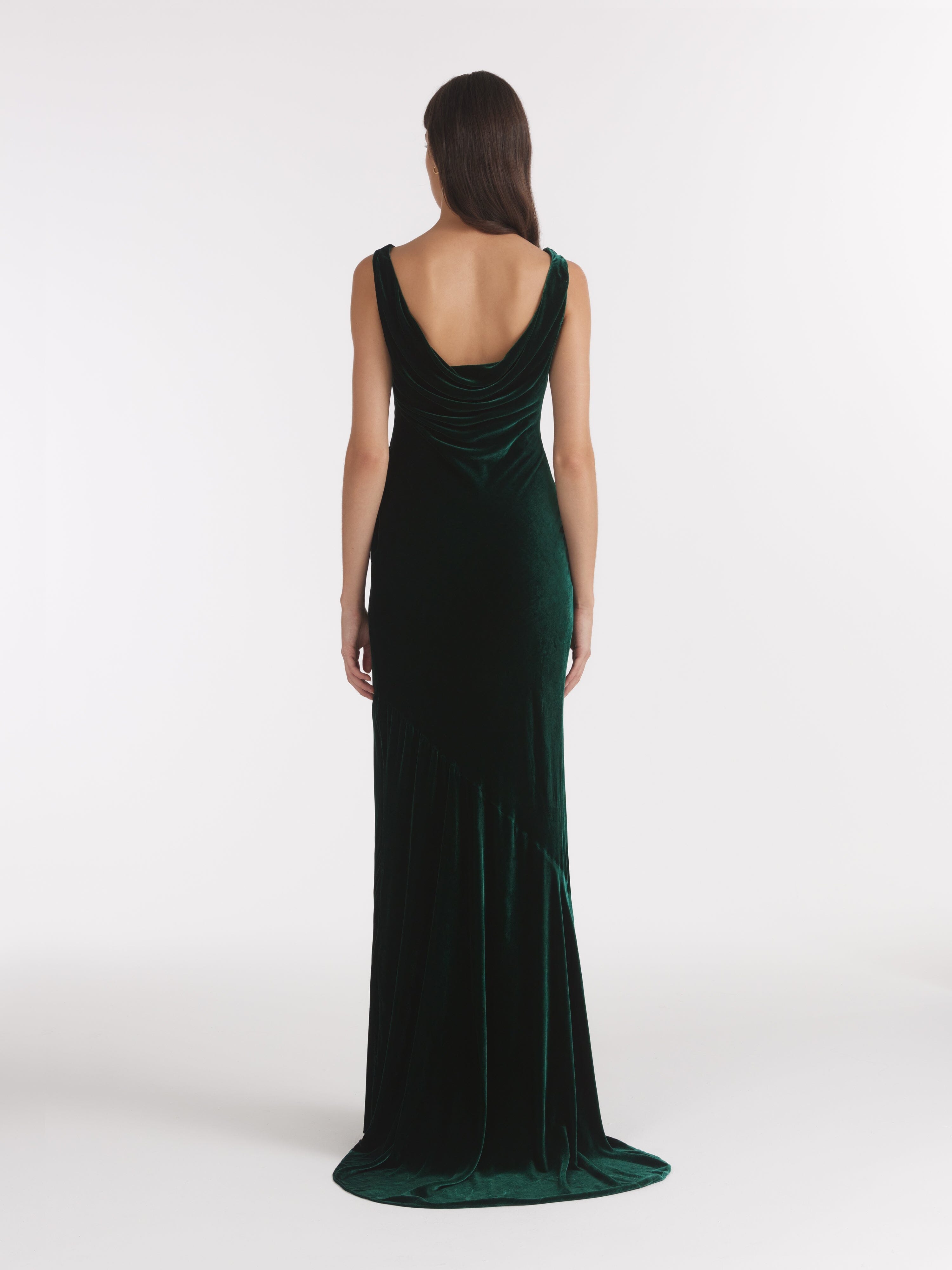 Asher Long Dress in Racing Green