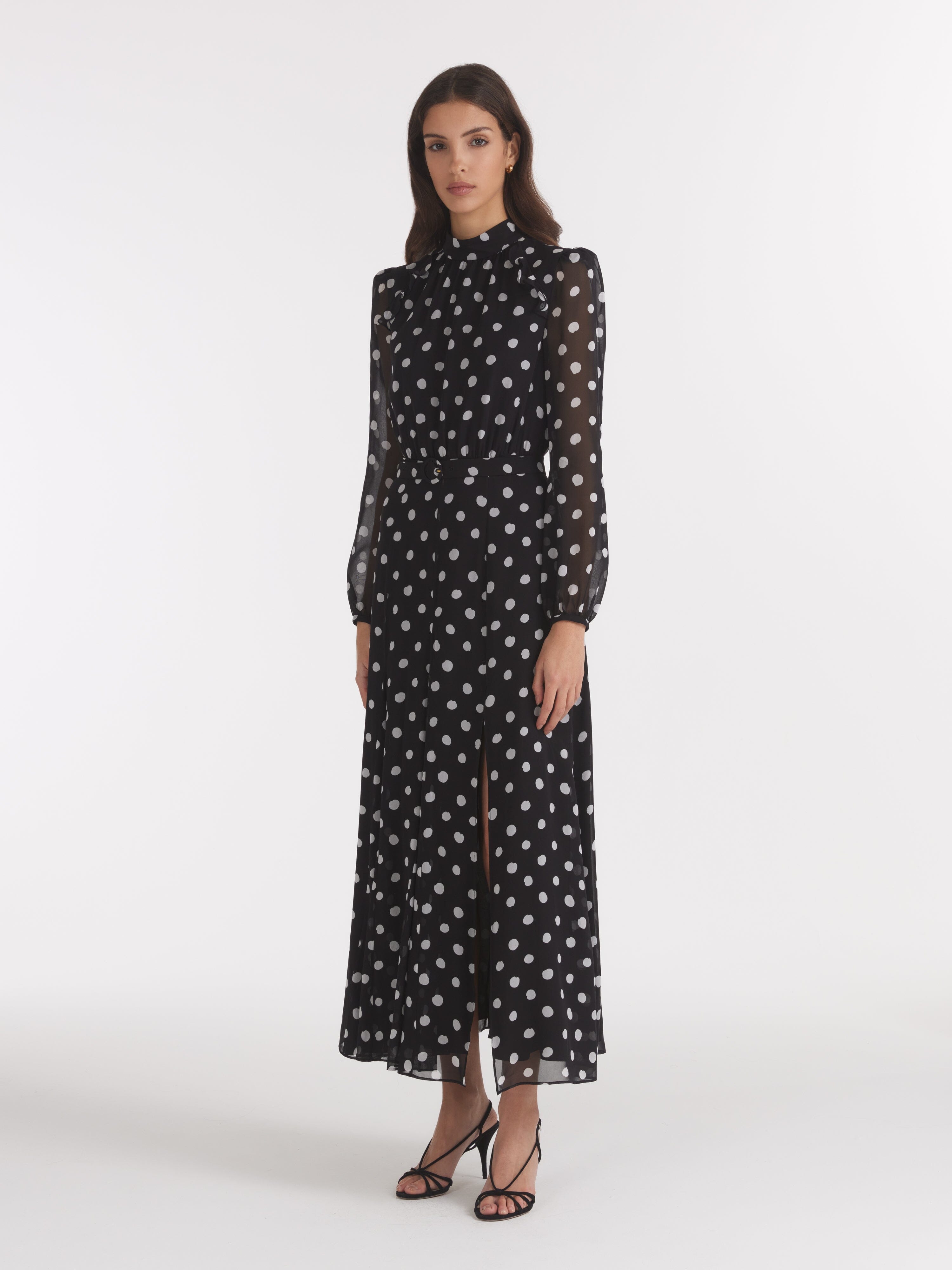 Jacqui B Dress In Mono Dot – SALONI