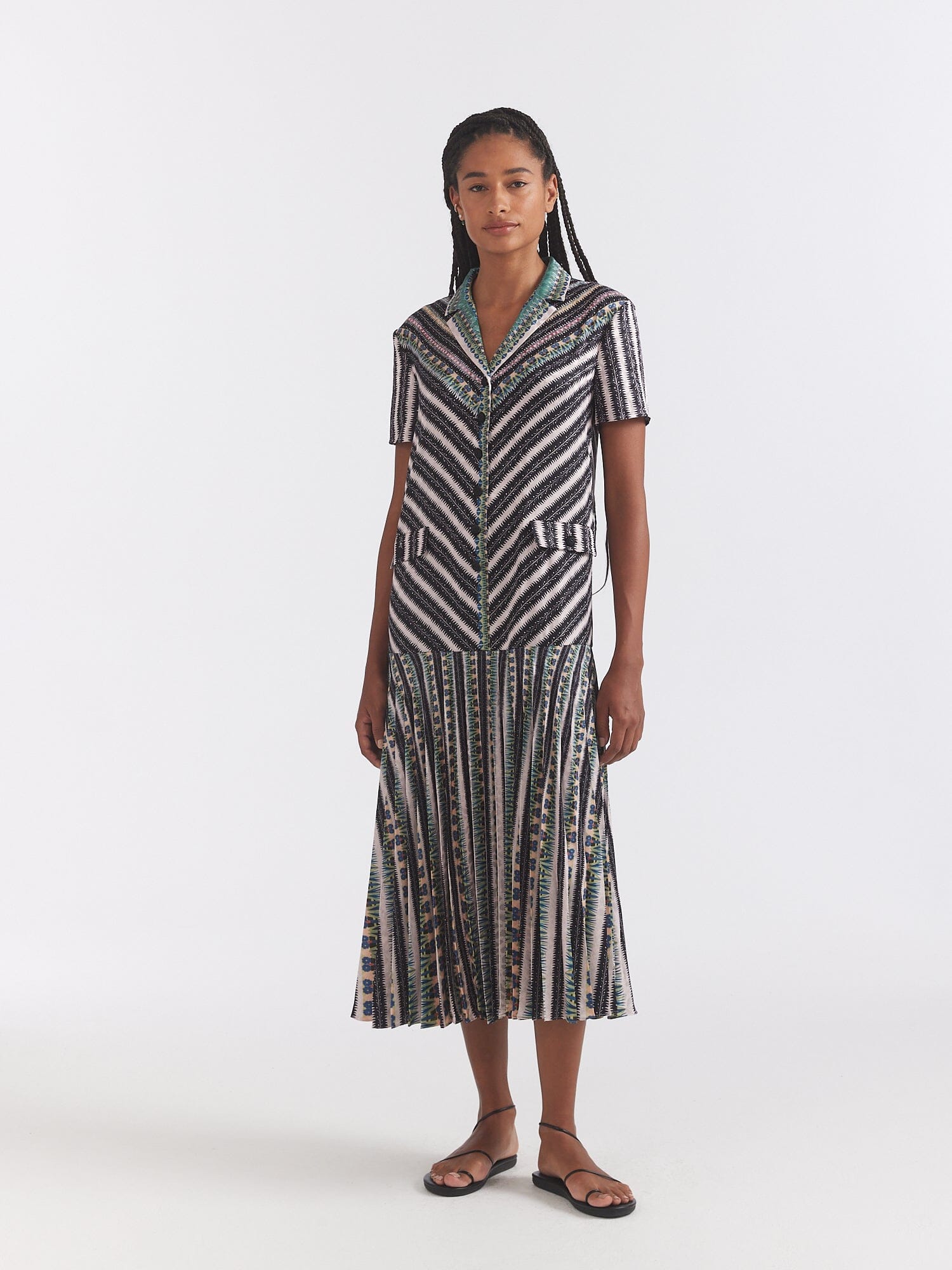Sonia C Dress in Photos Stripe