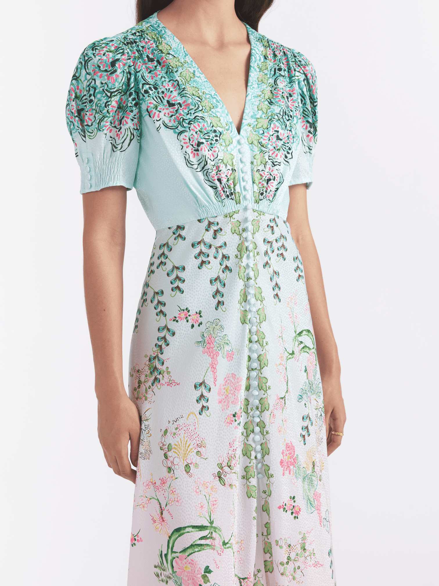 Saloni Lea Shirt Dress in Florentina Garden
