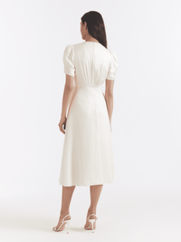 Lea Dress in Ivory Blooms Embroidery