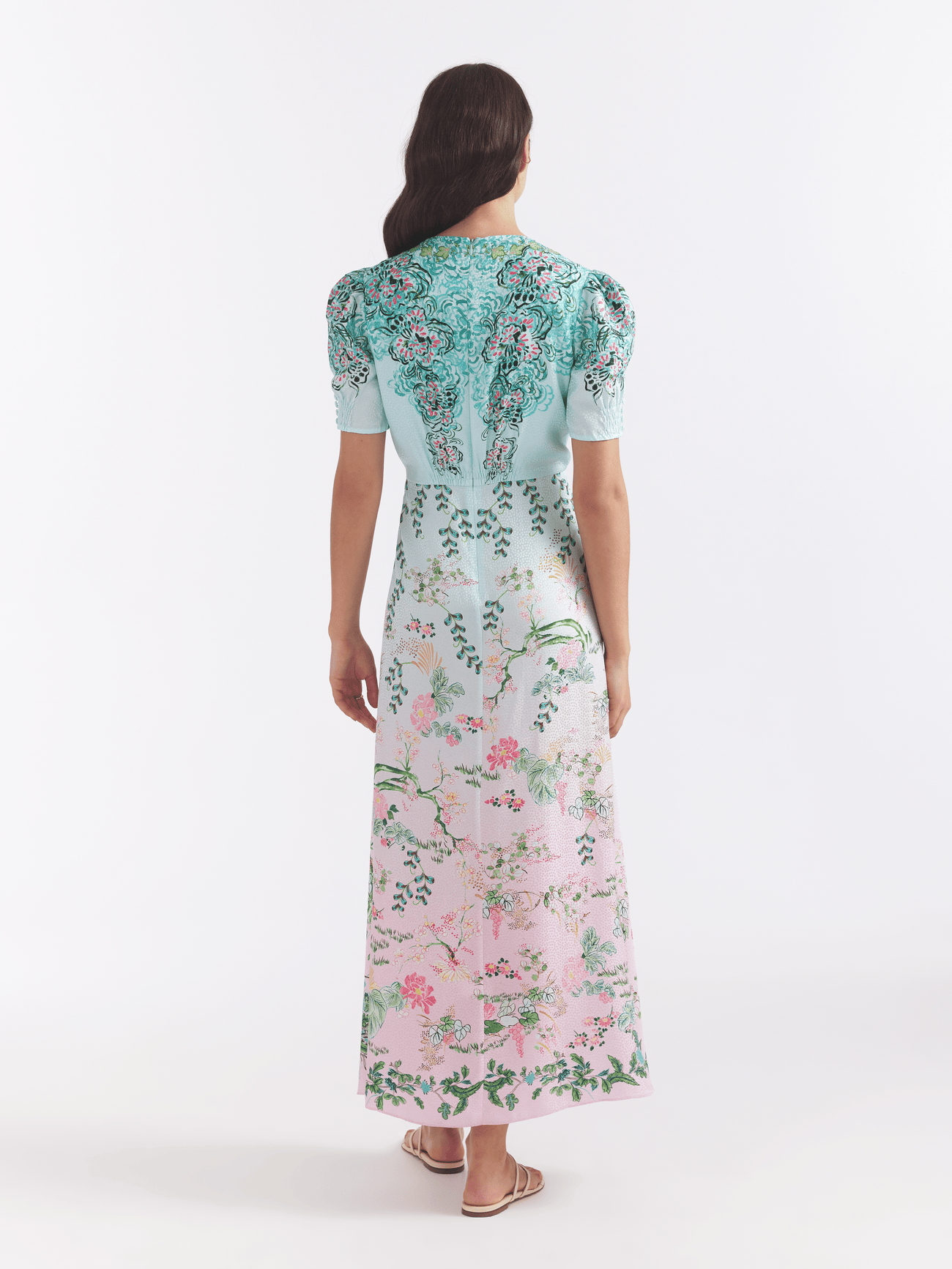 Load image into Gallery viewer, Lea Long Dress in Willow Garden