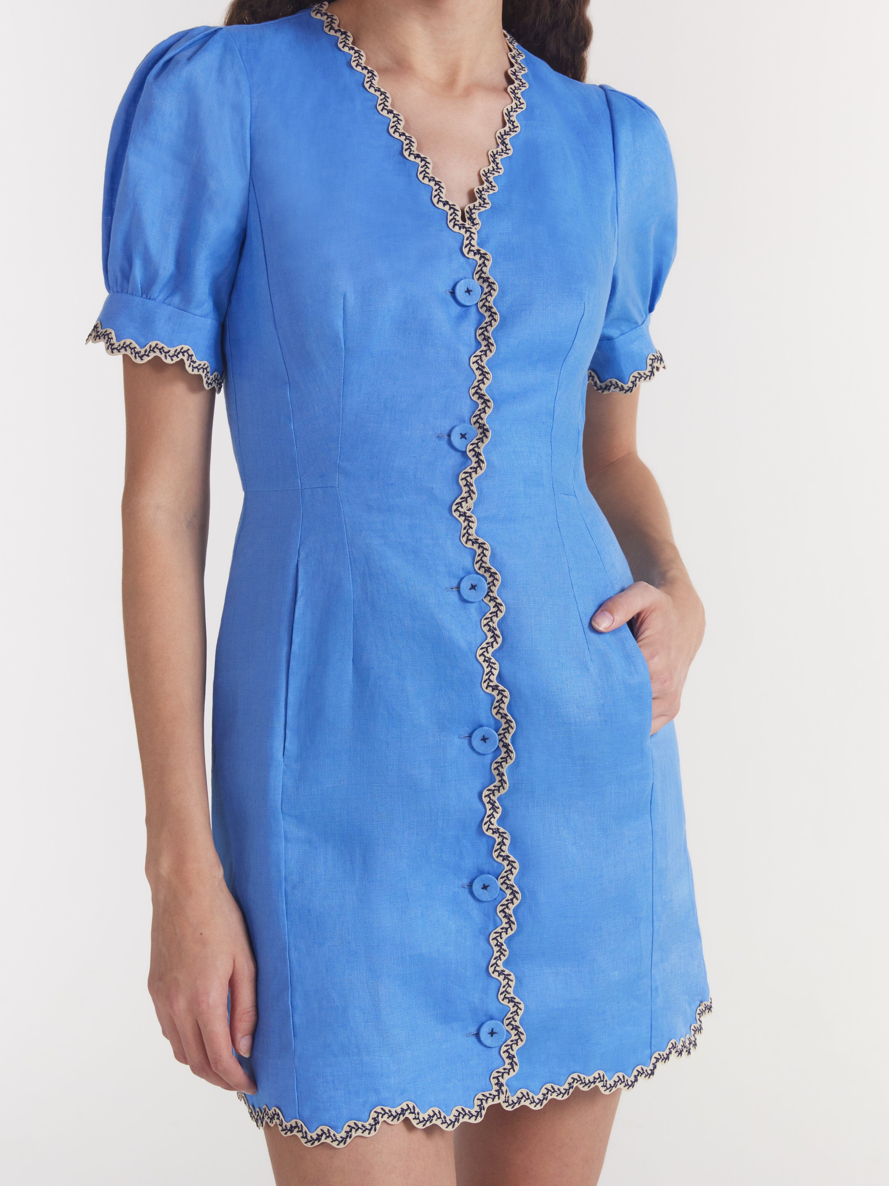 Marlee Dress in Peri Blue – SALONI