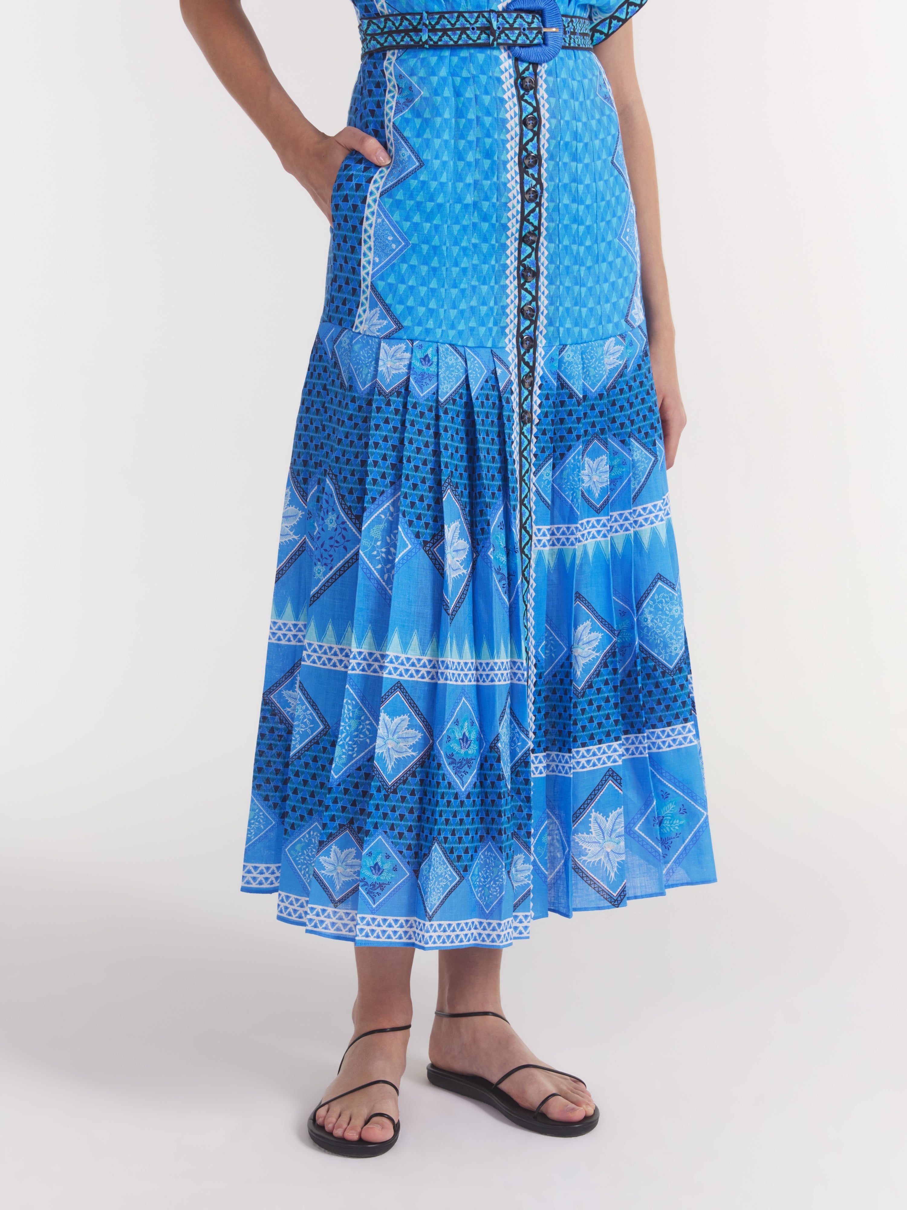 Riya B Dress in Peri Verdant