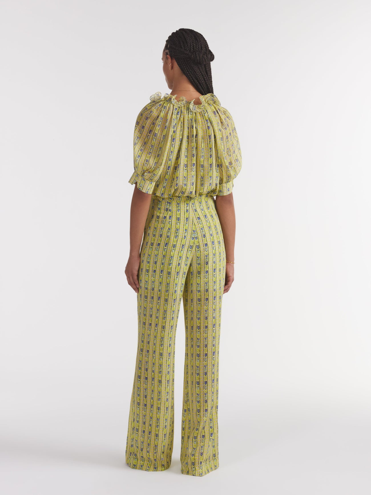 Load image into Gallery viewer, Jamie Trousers in Faience Floral Lime