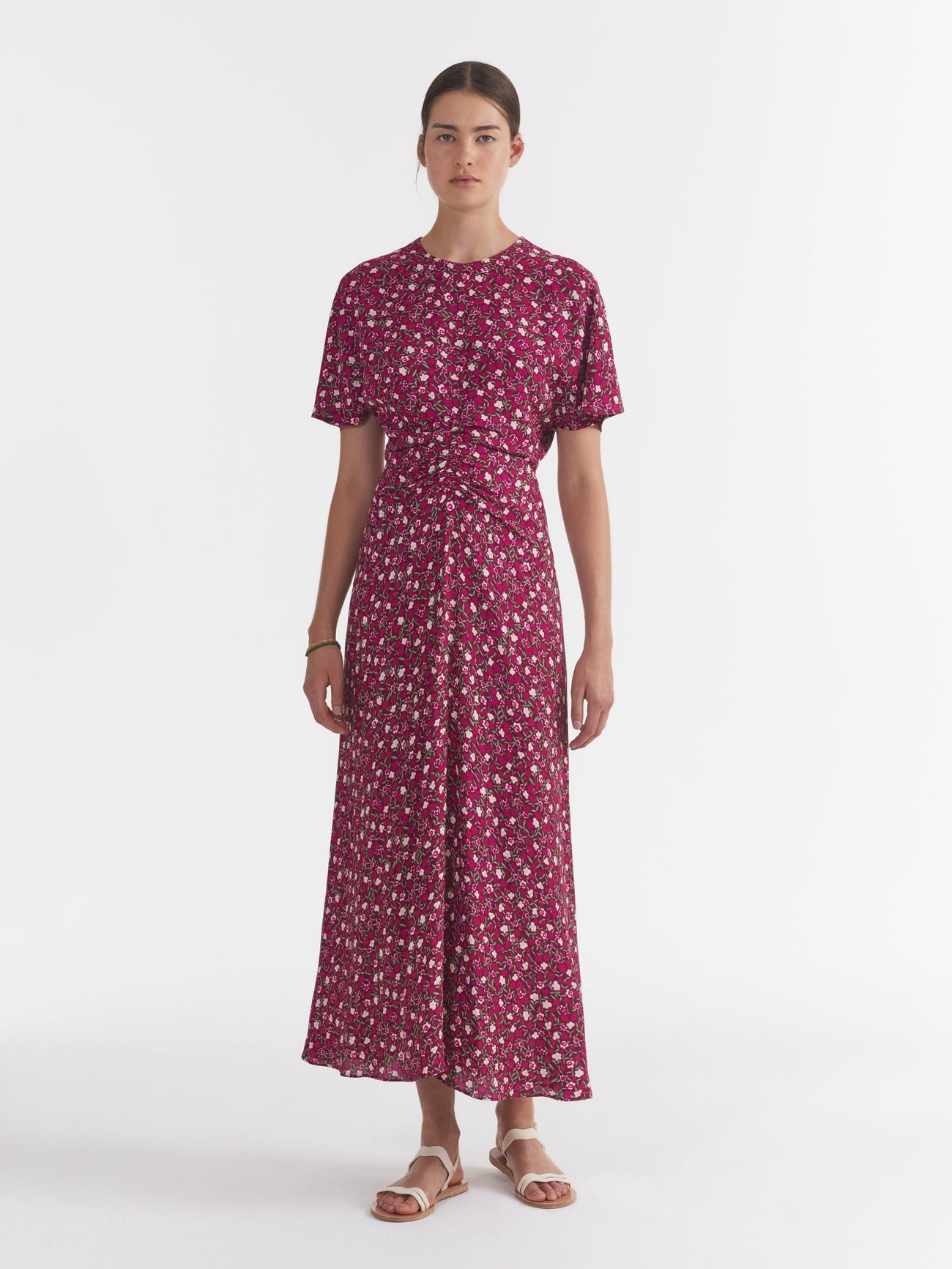 Load image into Gallery viewer, Marta Dress in Busy Lizzie Wineberry