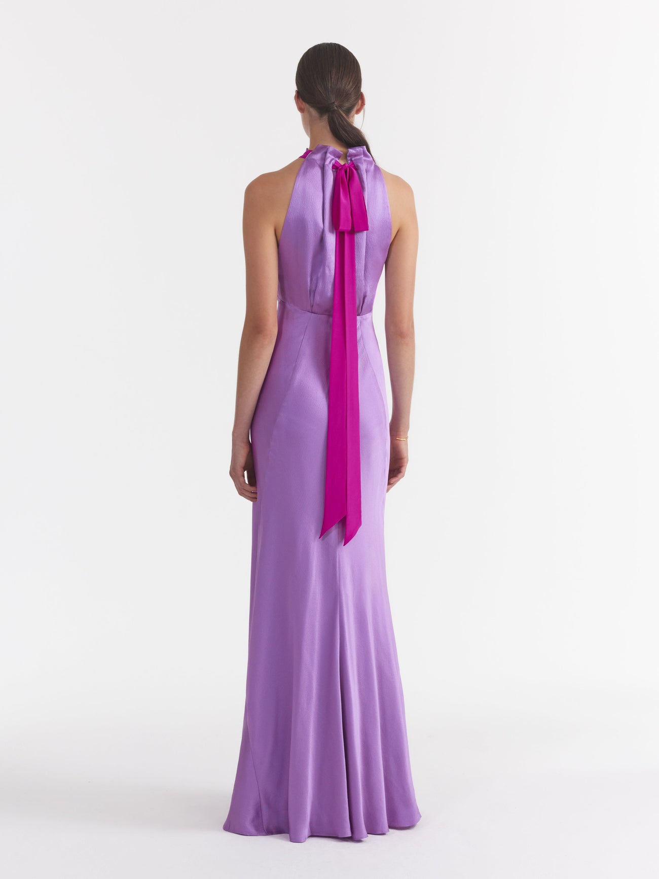 Load image into Gallery viewer, Michelle Dress in Lilac Bougainvillea