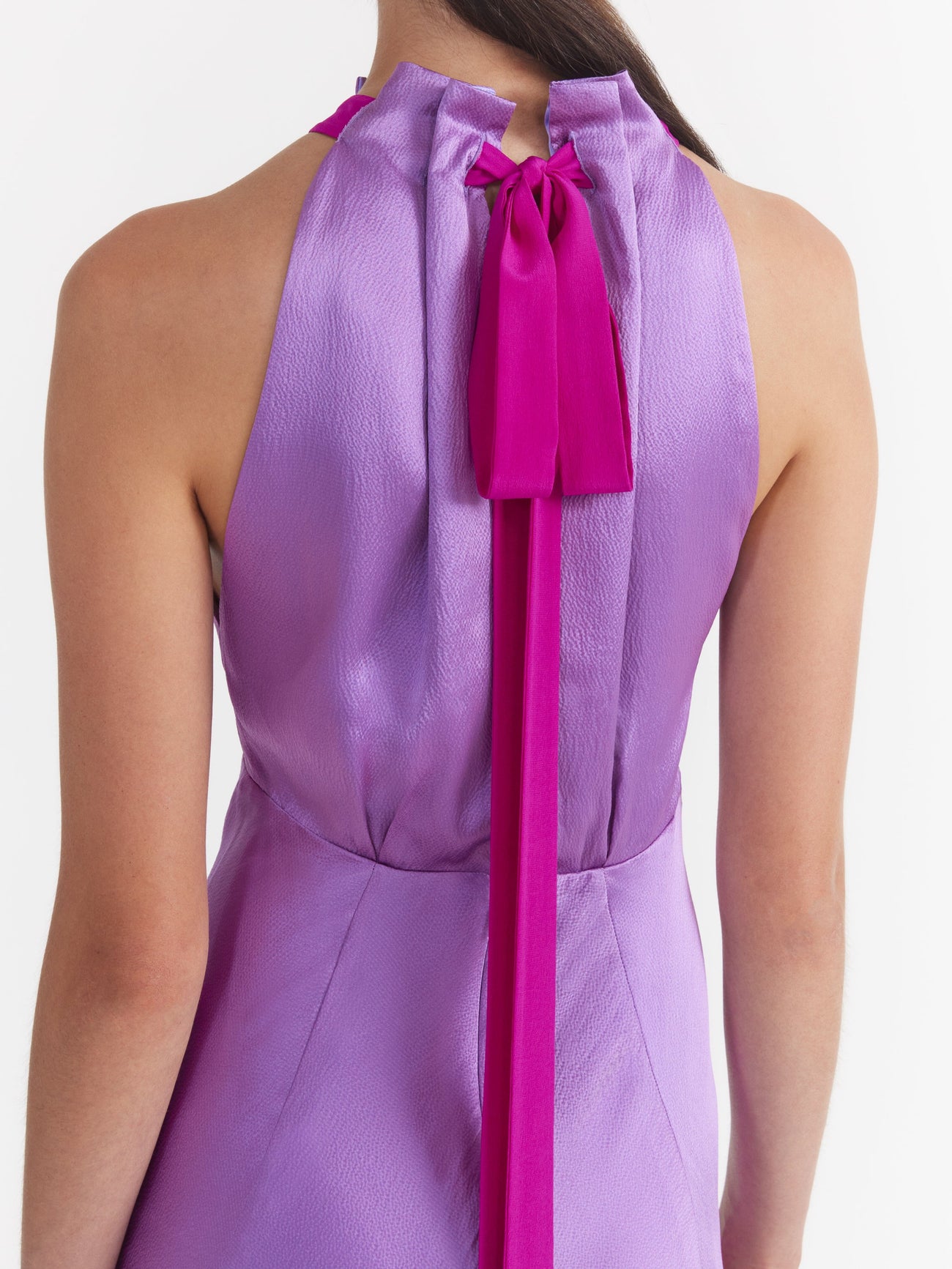 Load image into Gallery viewer, Michelle Dress in Lilac Bougainvillea