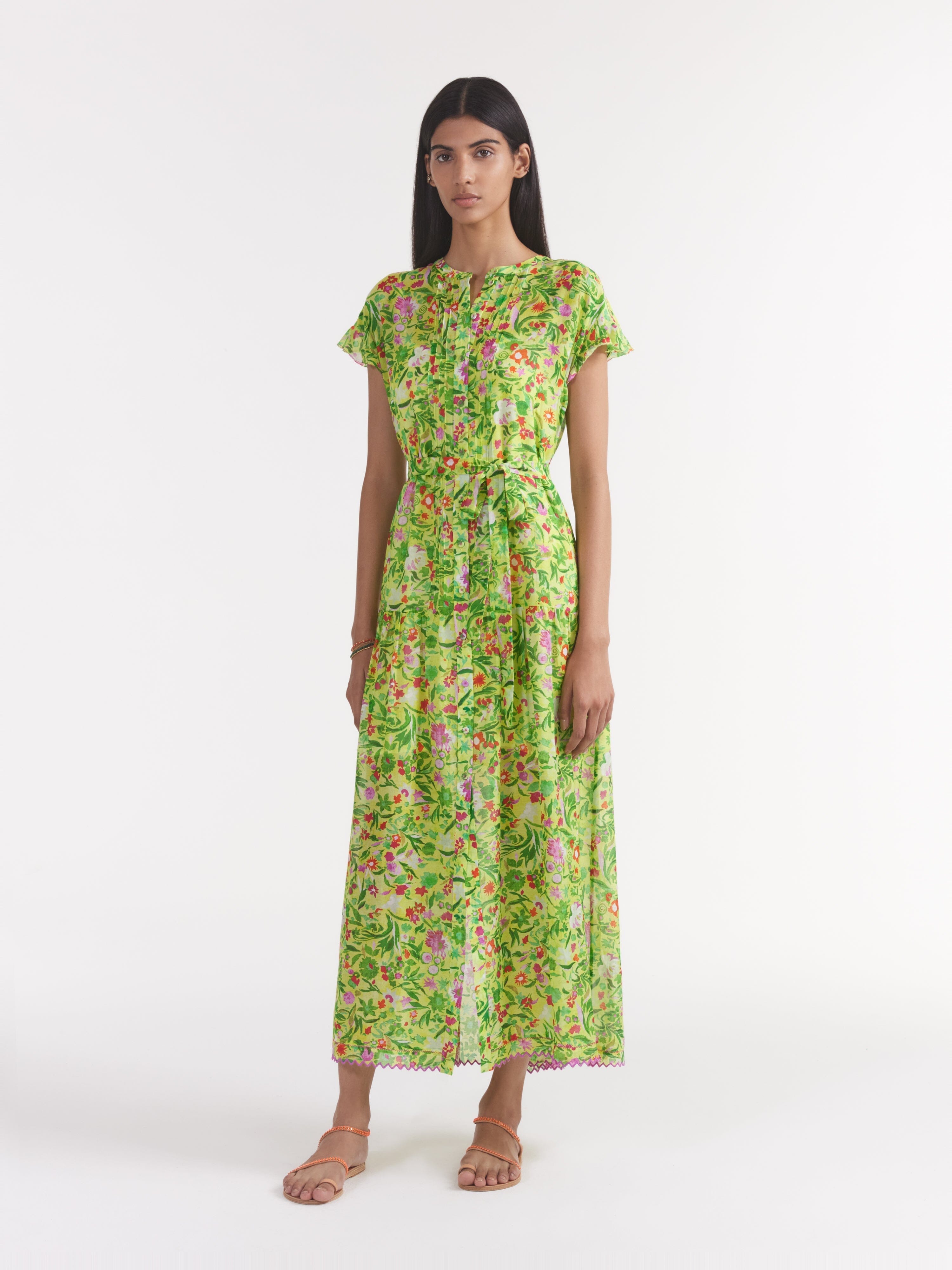 Bettie B Dress in Bouquet Lime