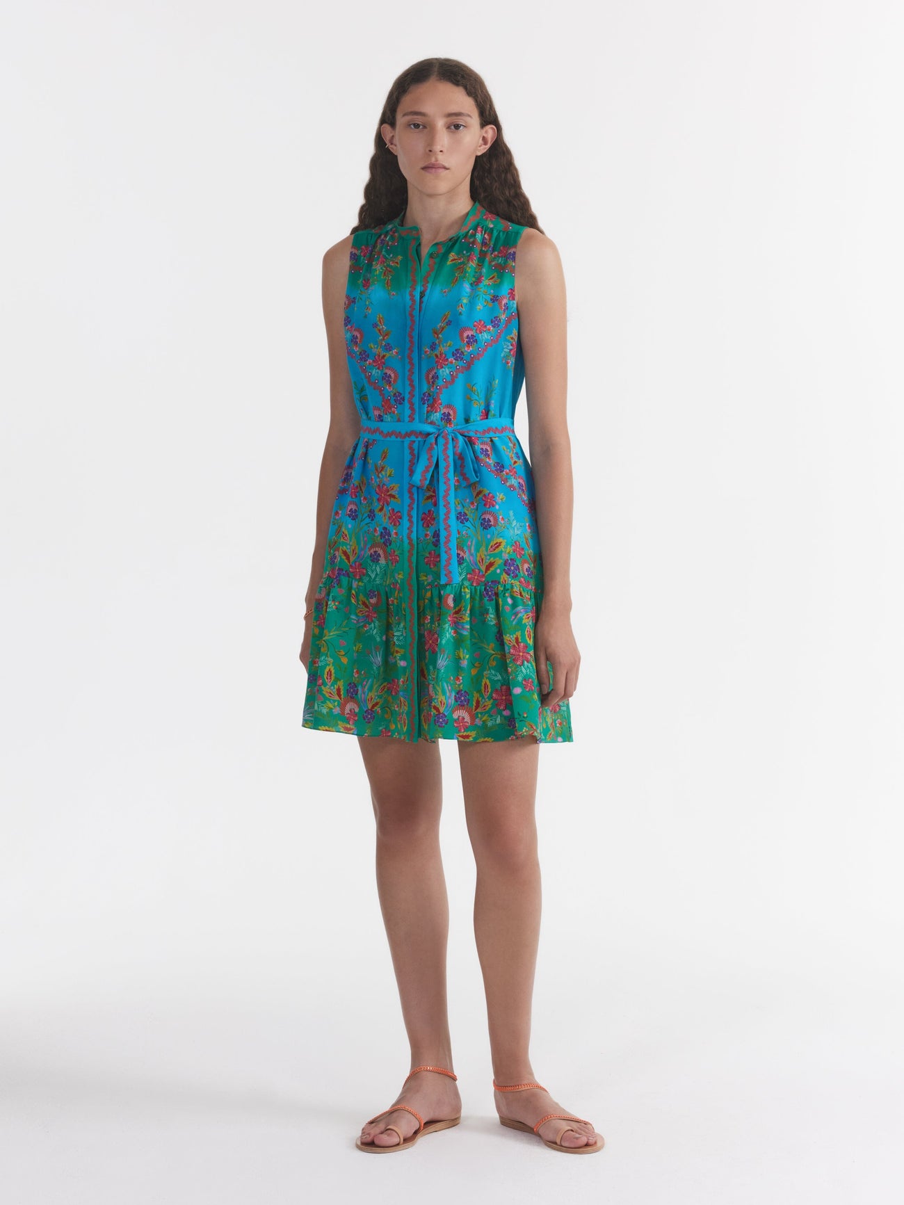 Load image into Gallery viewer, Tilly Dress in Summer Wreath
