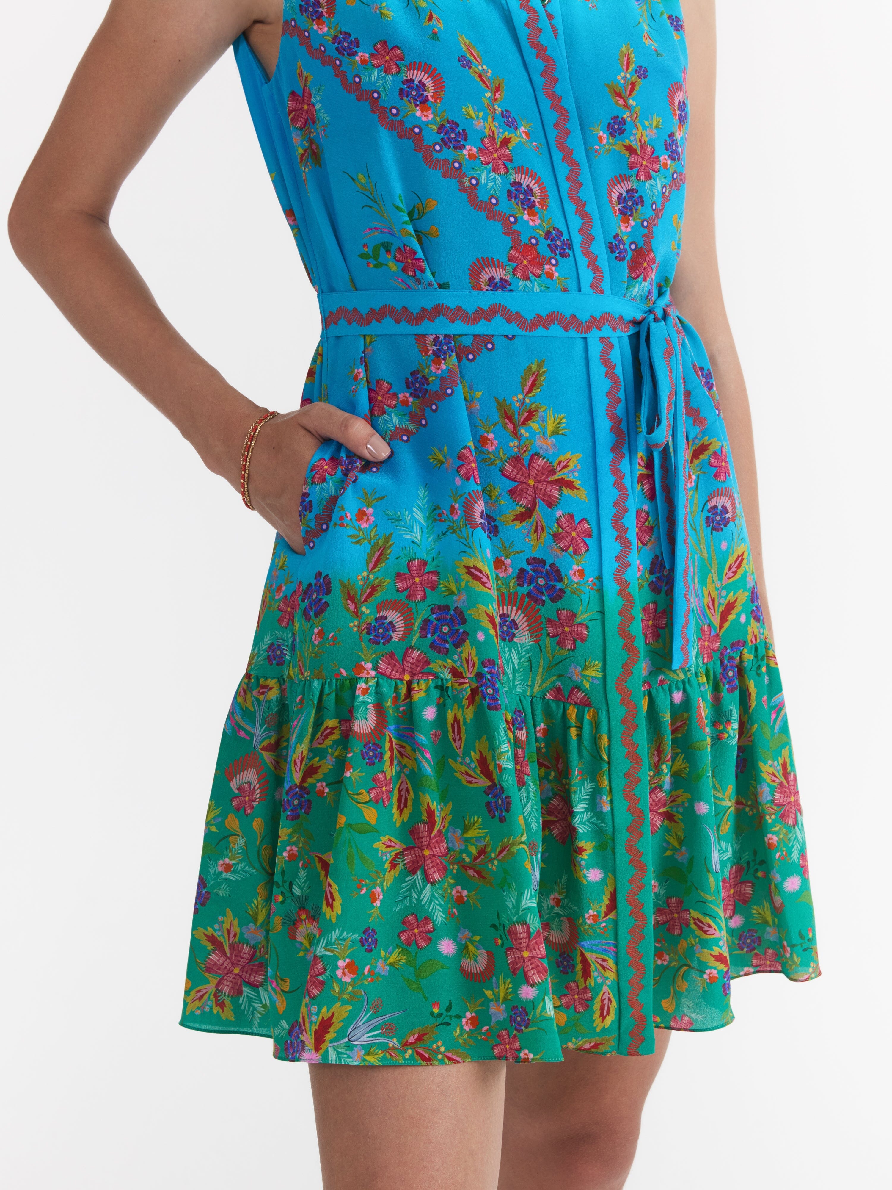 Tilly Dress in Summer Wreath