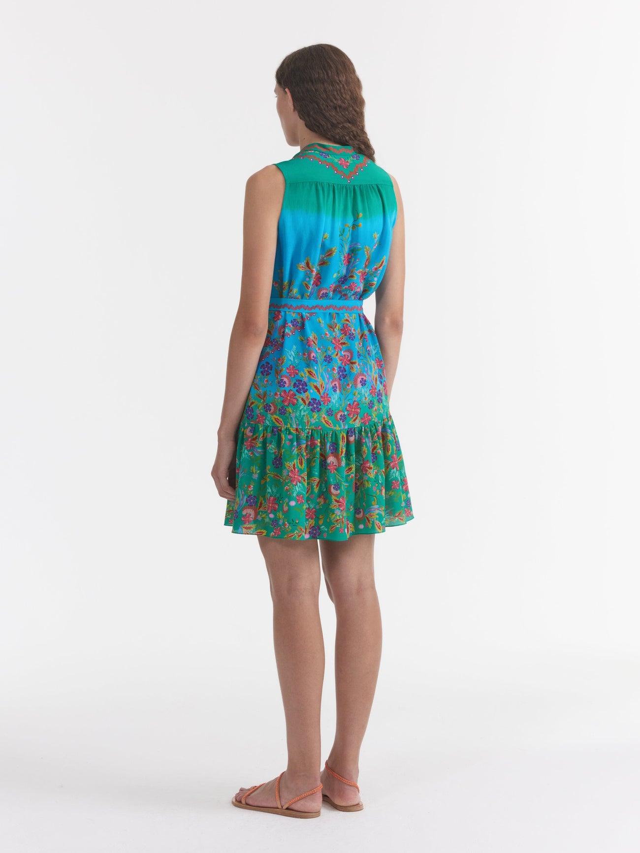 Load image into Gallery viewer, Tilly Dress in Summer Wreath