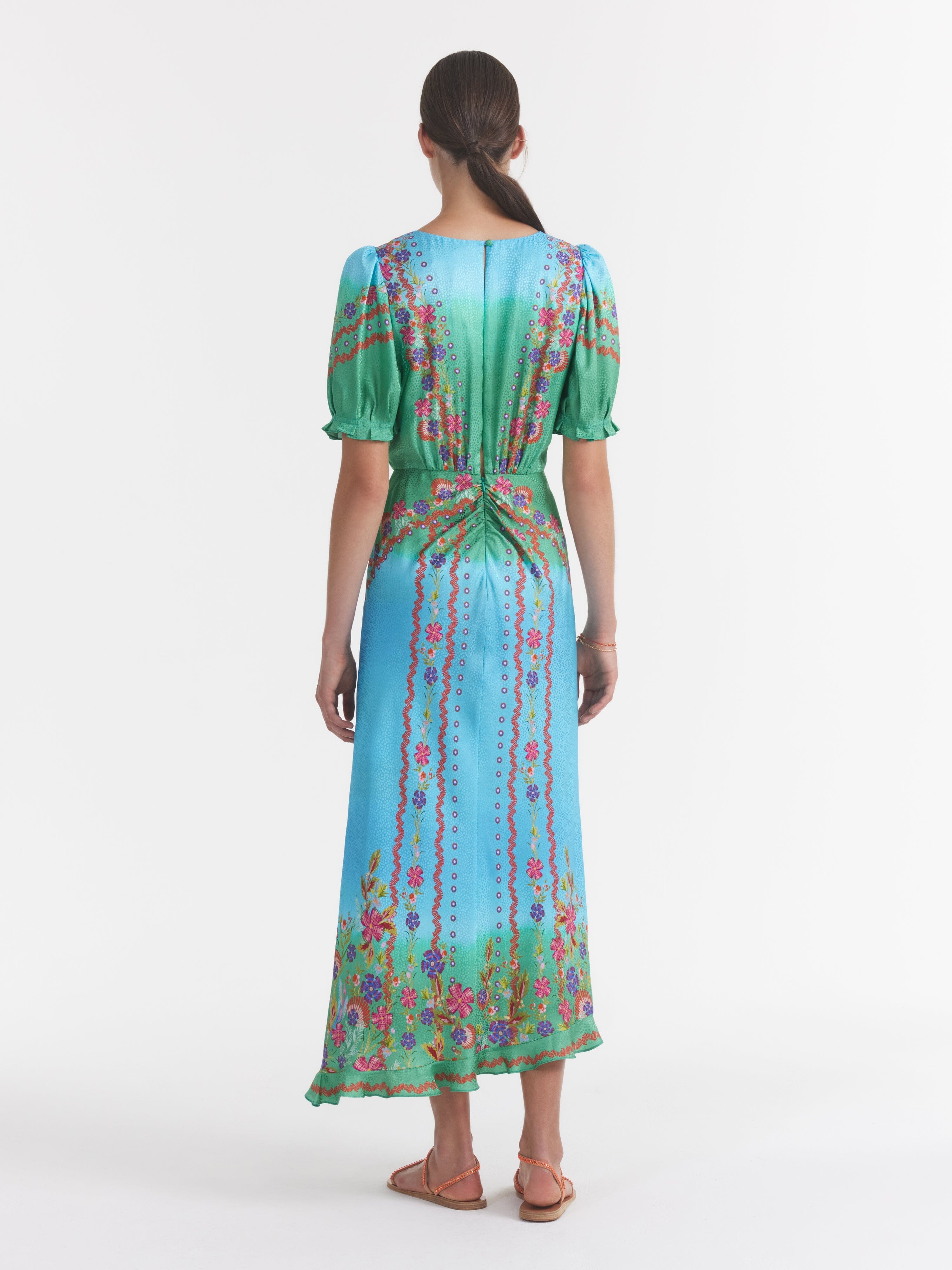 Vida D Dress in Zinnia Border