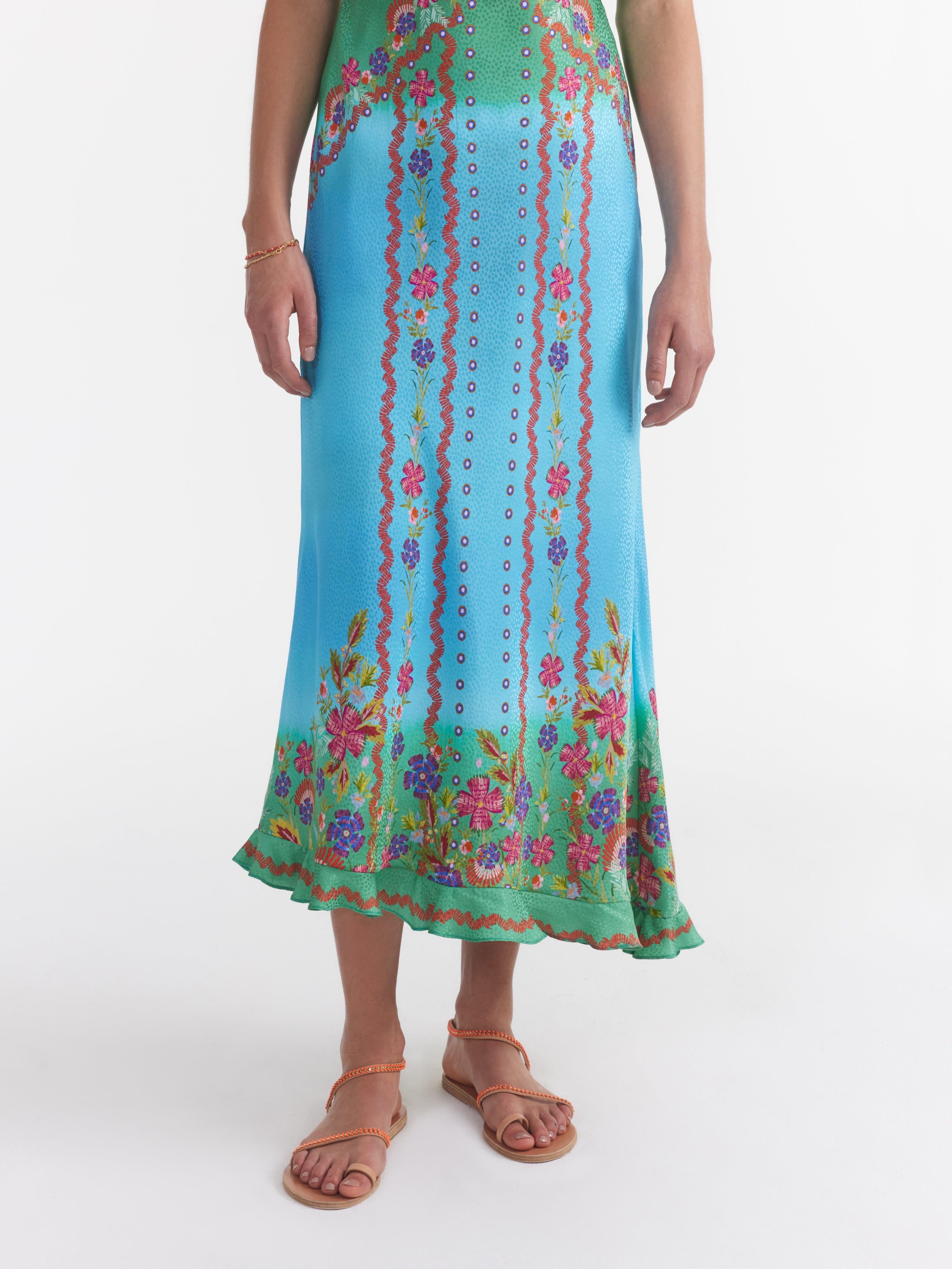 Vida D Dress in Zinnia Border