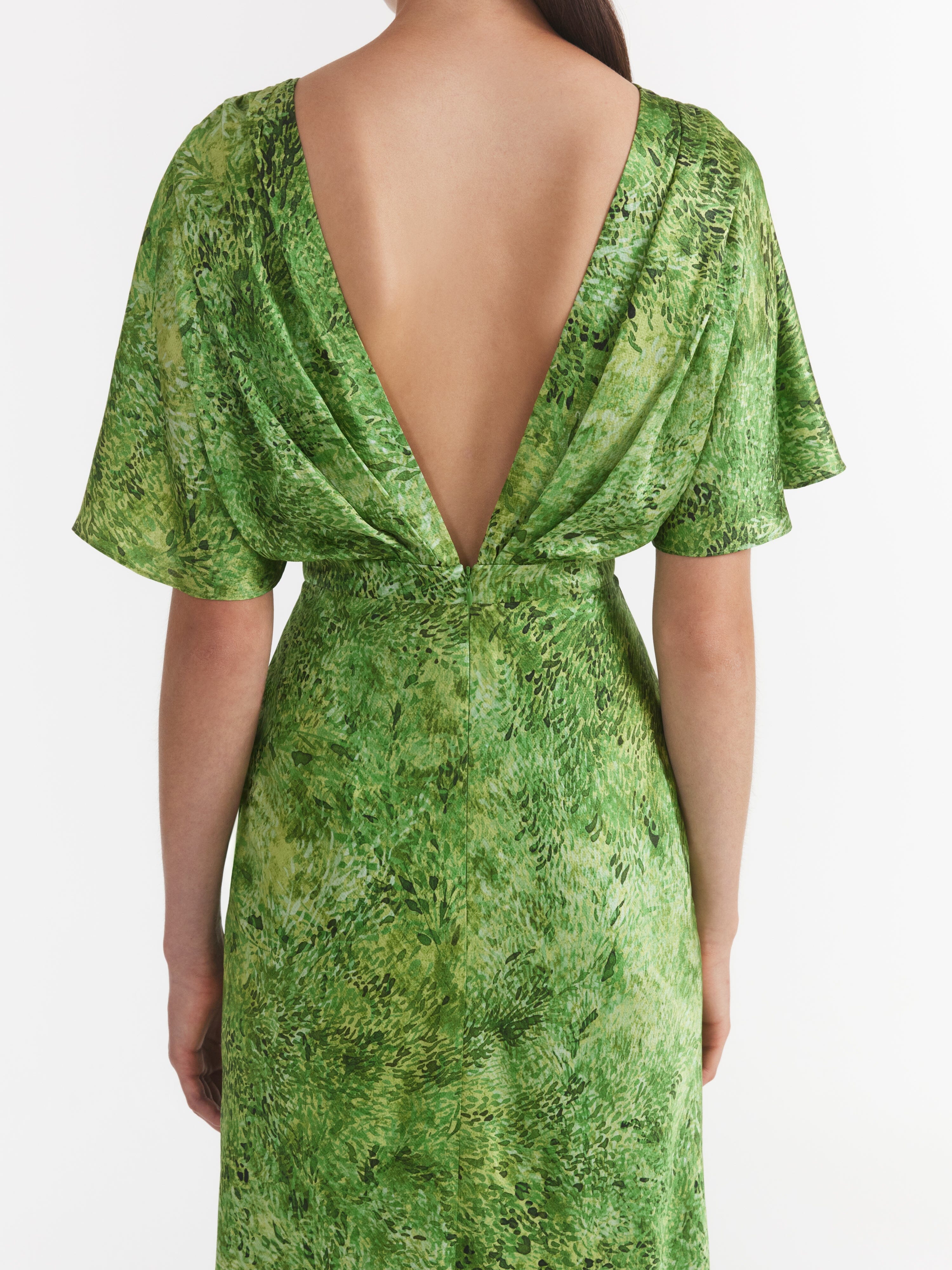 Winona Dress In Thistledown Verte SALONI winona-dress-in-thistledown-verte-saloni