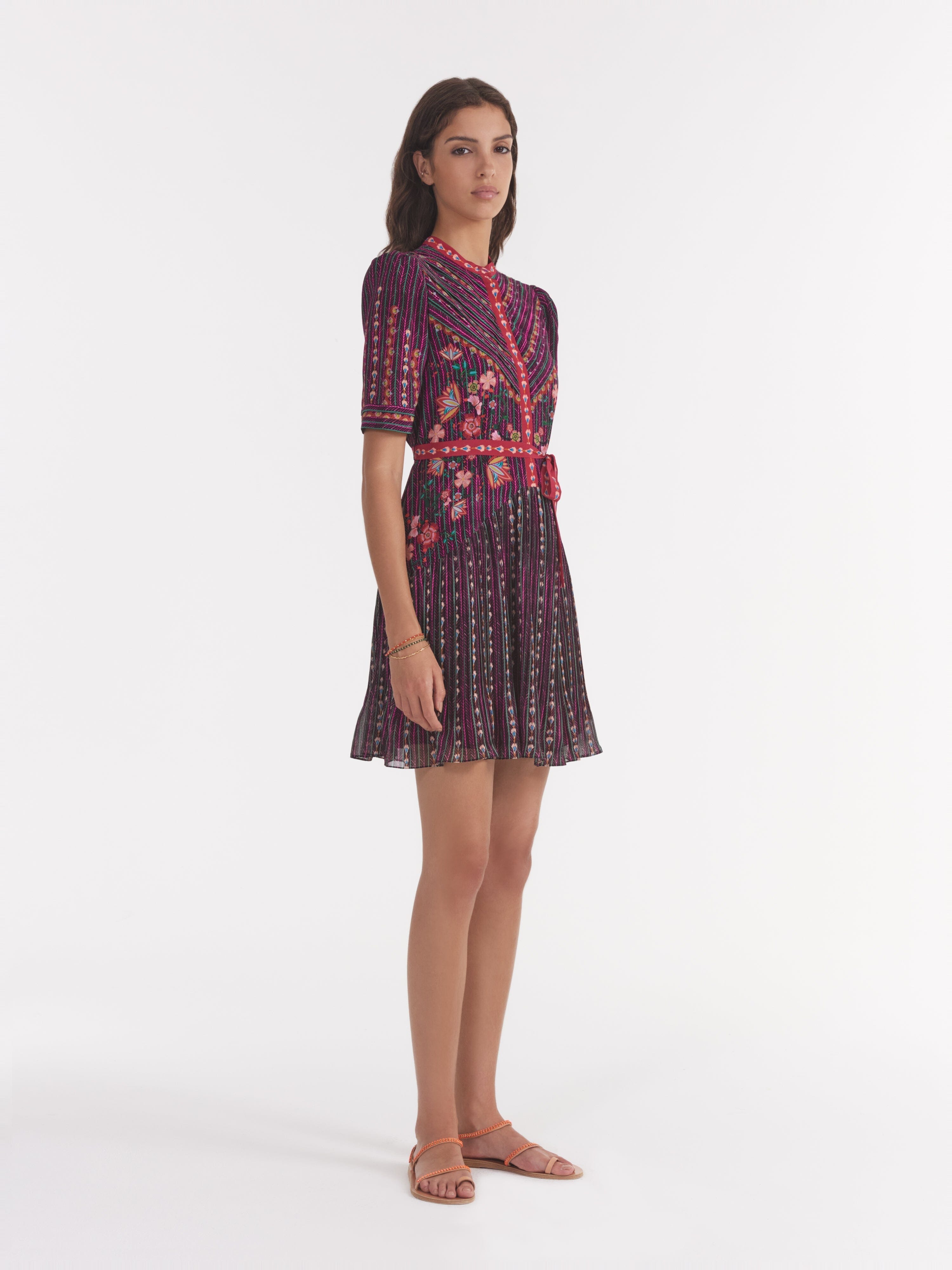 Ally Dress in Feather Stitch – SALONI