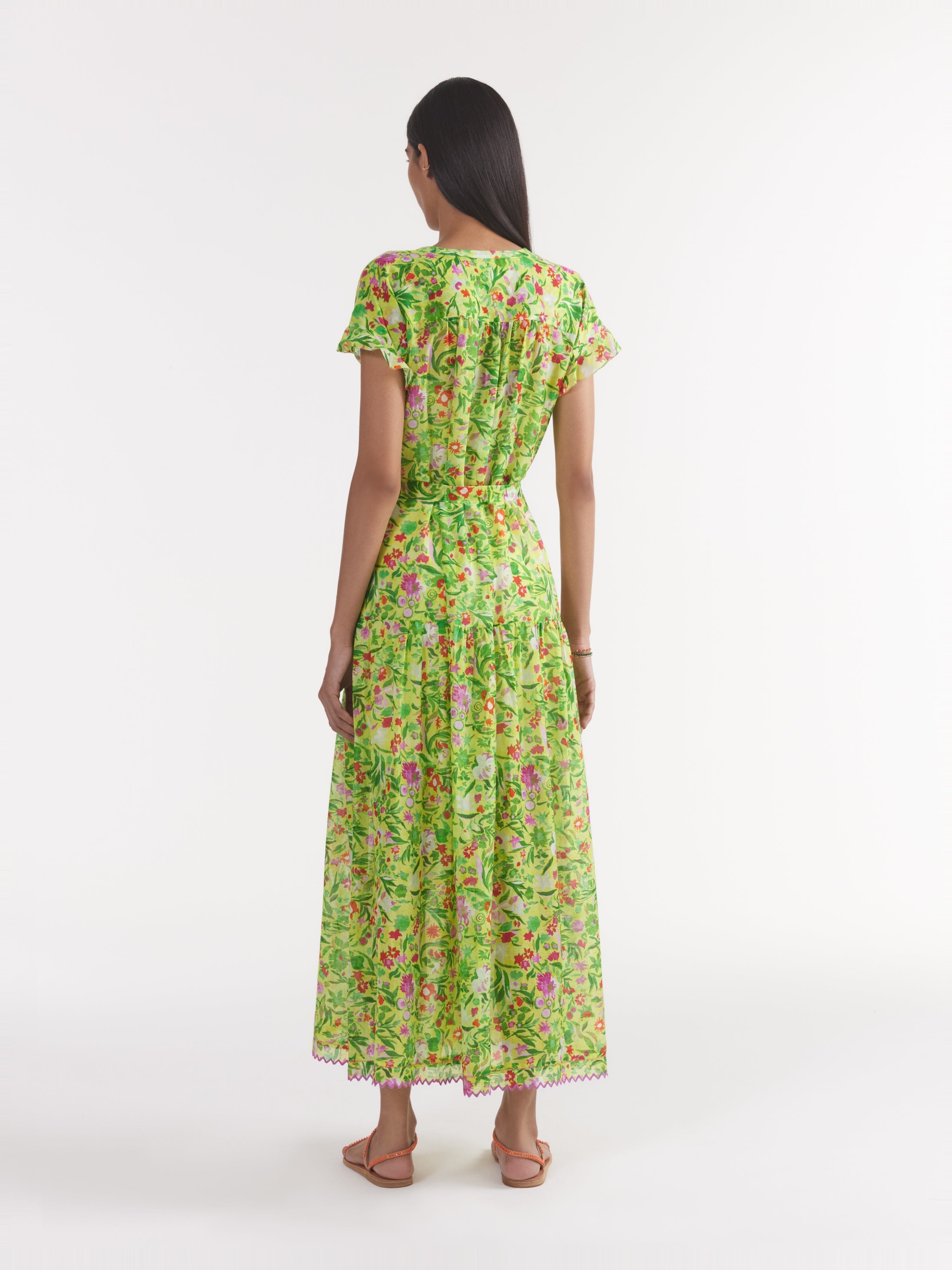 Bettie B Dress in Bouquet Lime