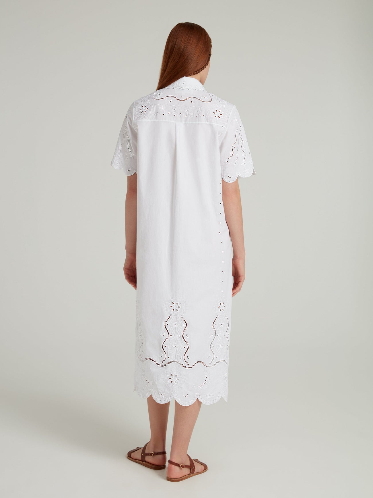 Load image into Gallery viewer, Venyx Dree B Dress White Astro Broderie