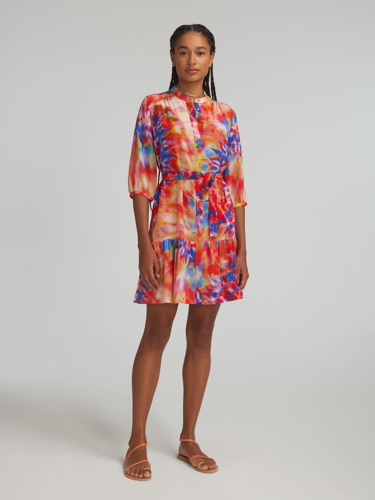 Load image into Gallery viewer, Venyx Tyra Dress in Prismatic Tie Dye