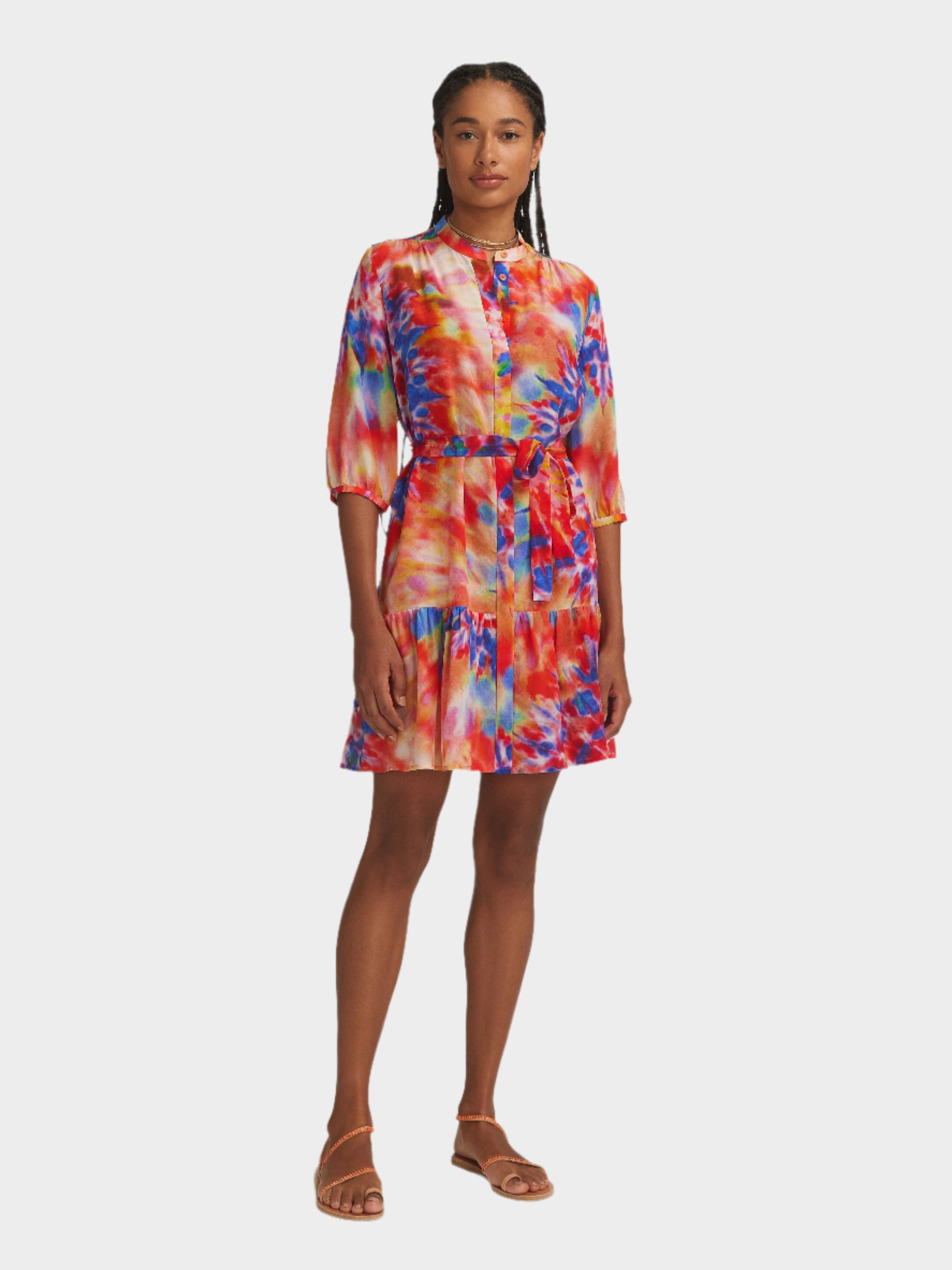 Venyx Tyra Dress in Prismatic Tie Dye