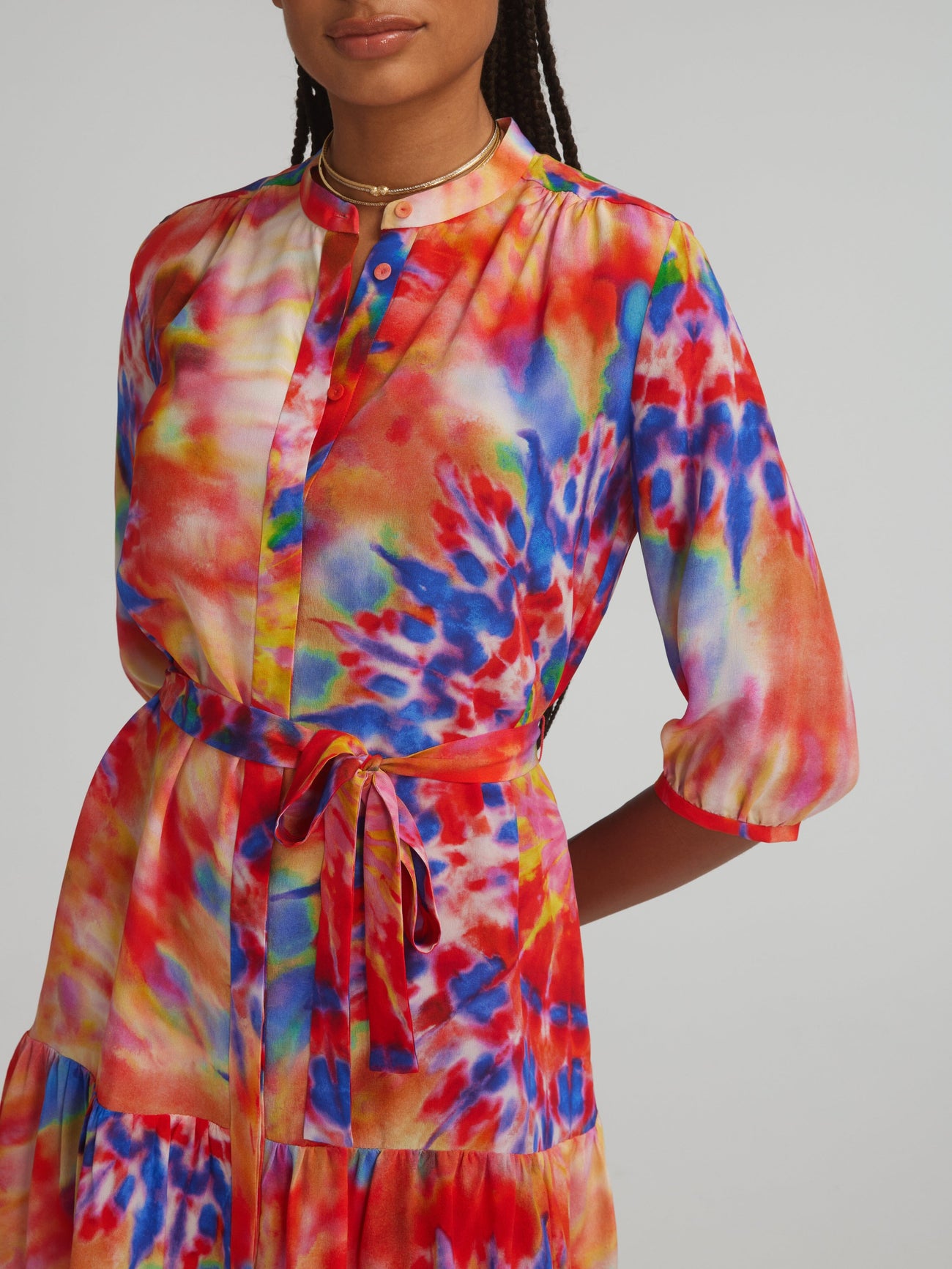 Load image into Gallery viewer, Venyx Tyra Dress in Prismatic Tie Dye
